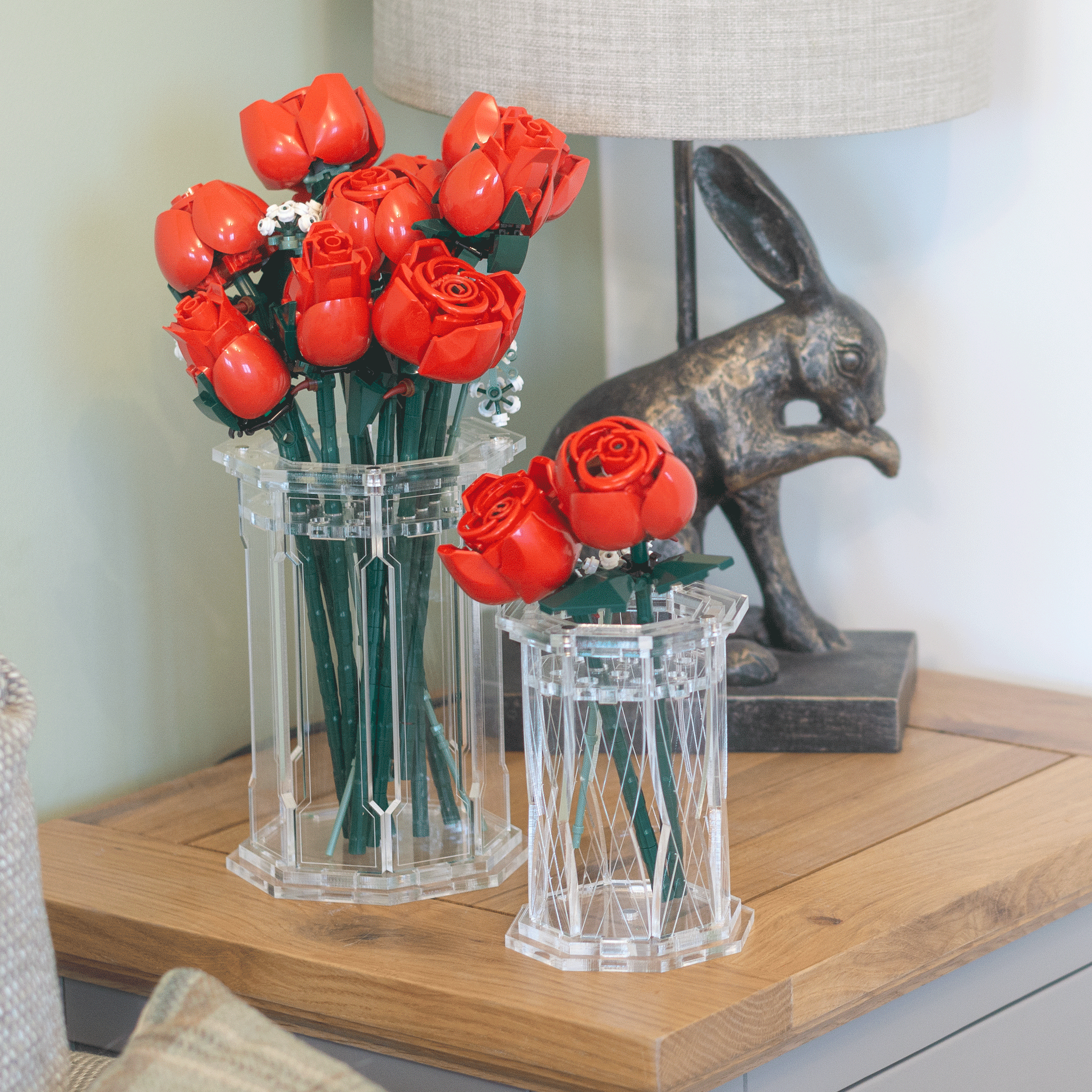 Large Display Vase for LEGO® Flowers - Clear