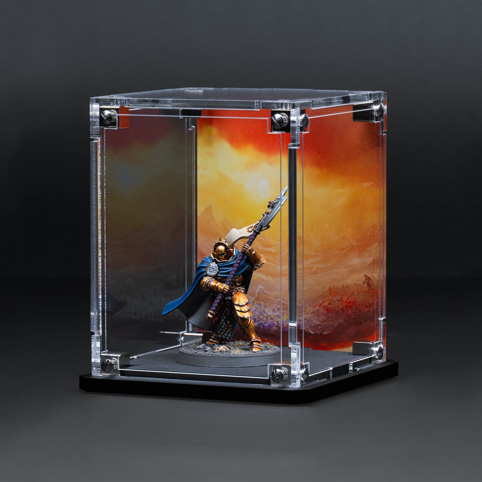 Display Case for Warhammer® Miniature with Eternal Conflict Background