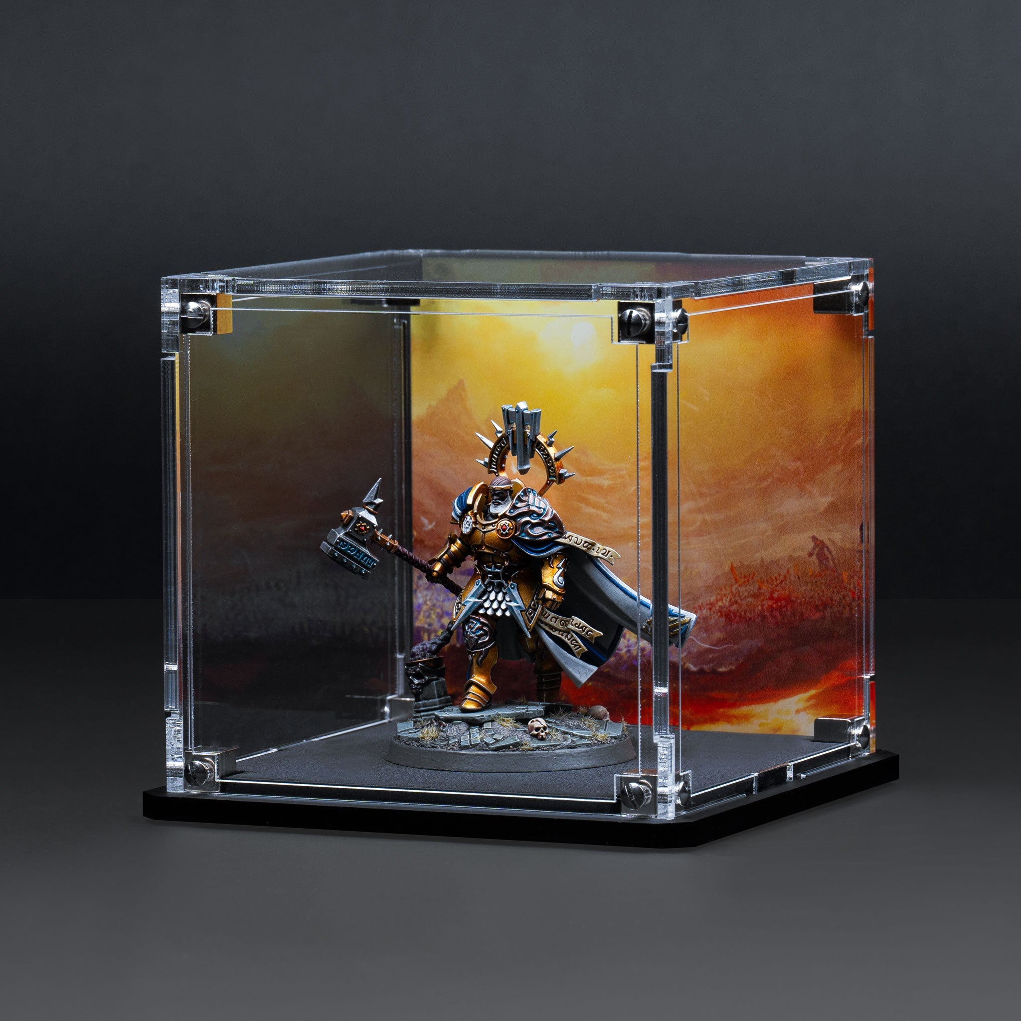 Display Case for Warhammer® Miniature with Eternal Conflict Background