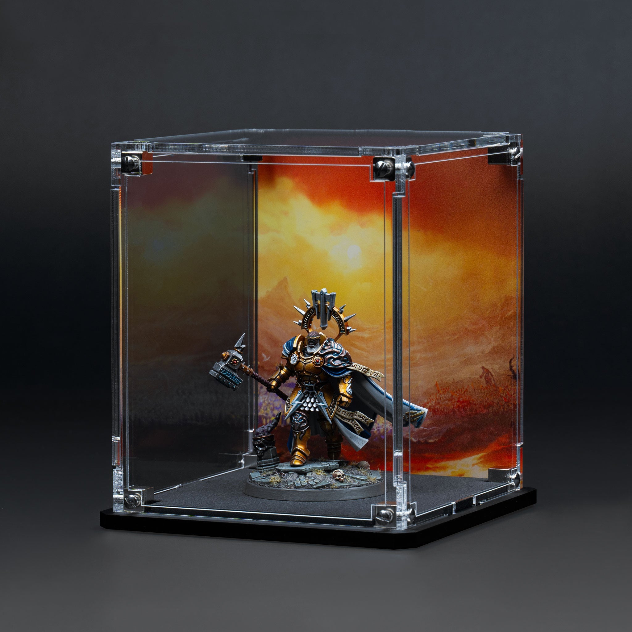 Display Case for Warhammer® Miniature with Eternal Conflict Background