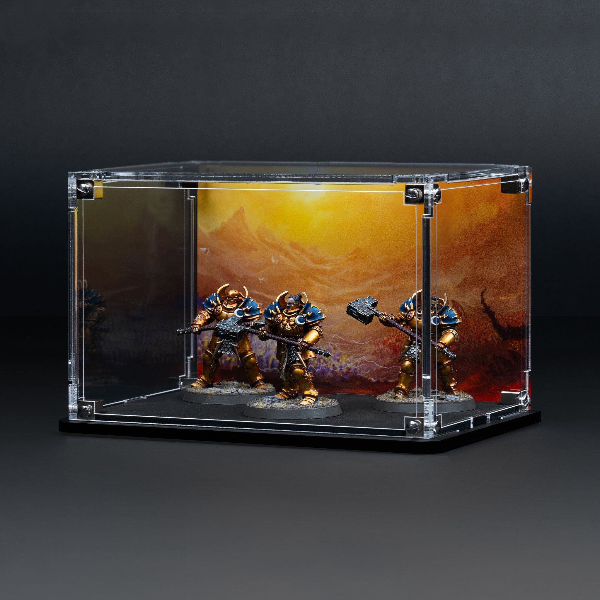Display Case for Warhammer® Squad with Eternal Conflict Background