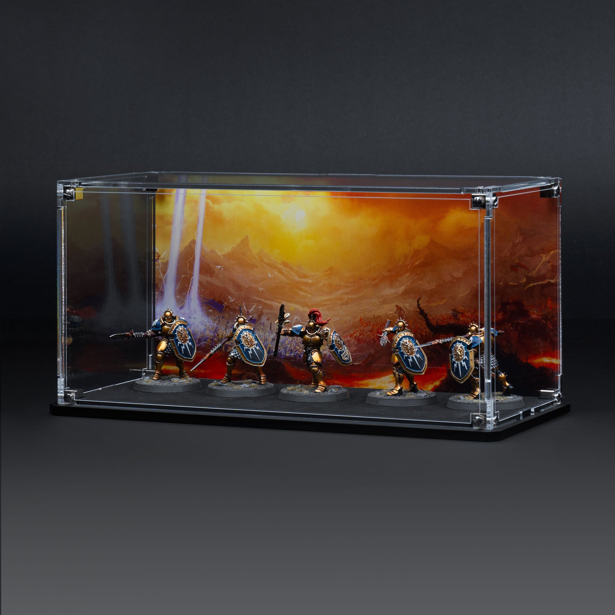 Display Case for Warhammer® Squad with Eternal Conflict Background