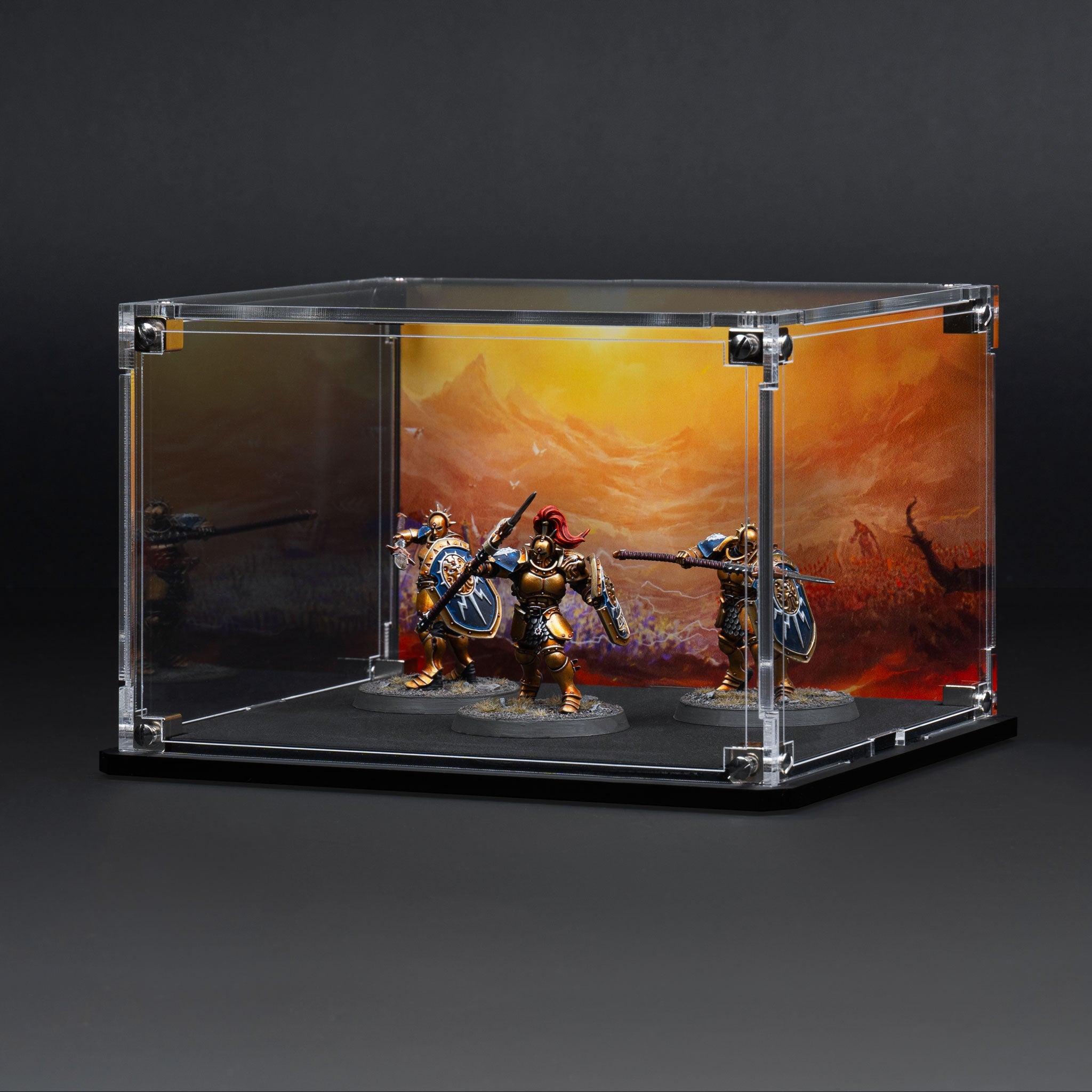 Display Case for Warhammer® Squad with Eternal Conflict Background