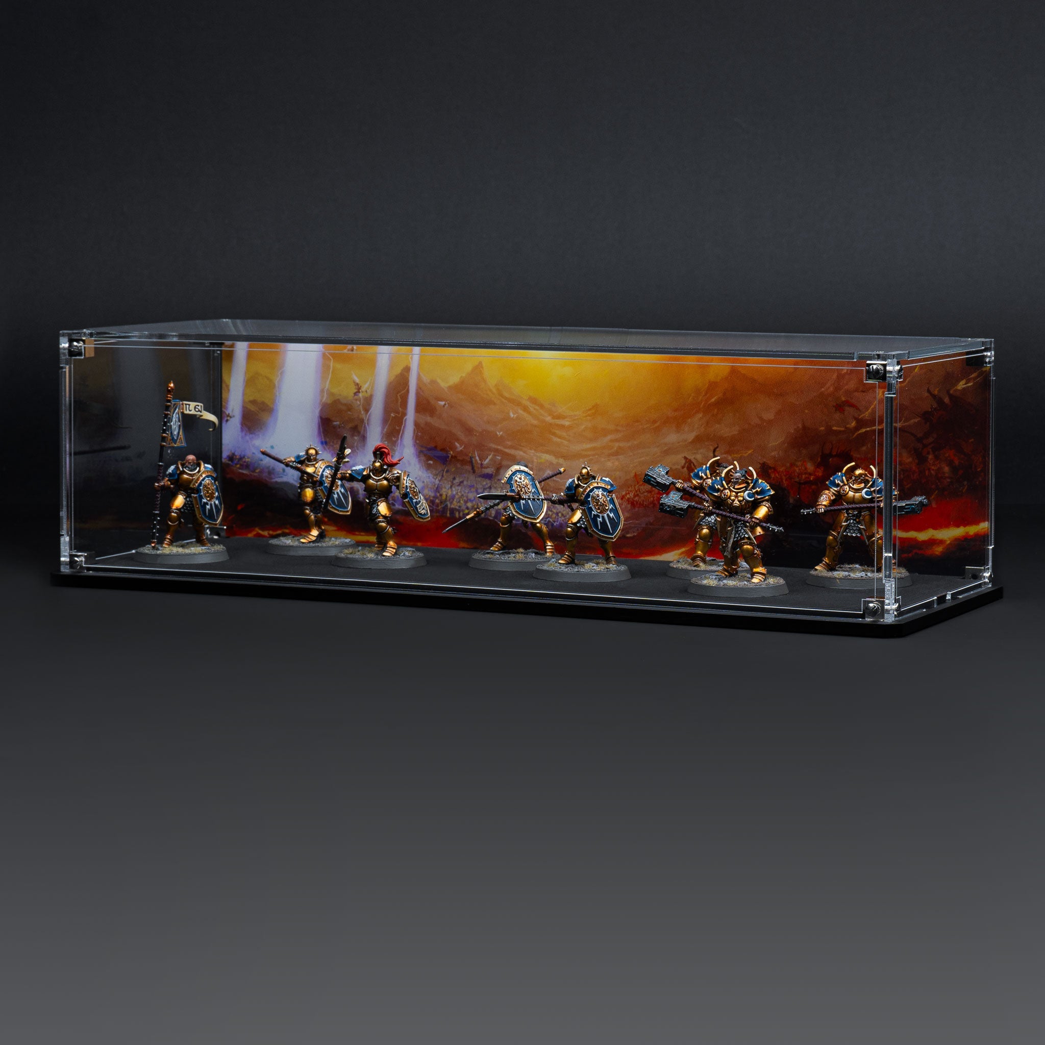Display Case for Warhammer® Squad with Eternal Conflict Background