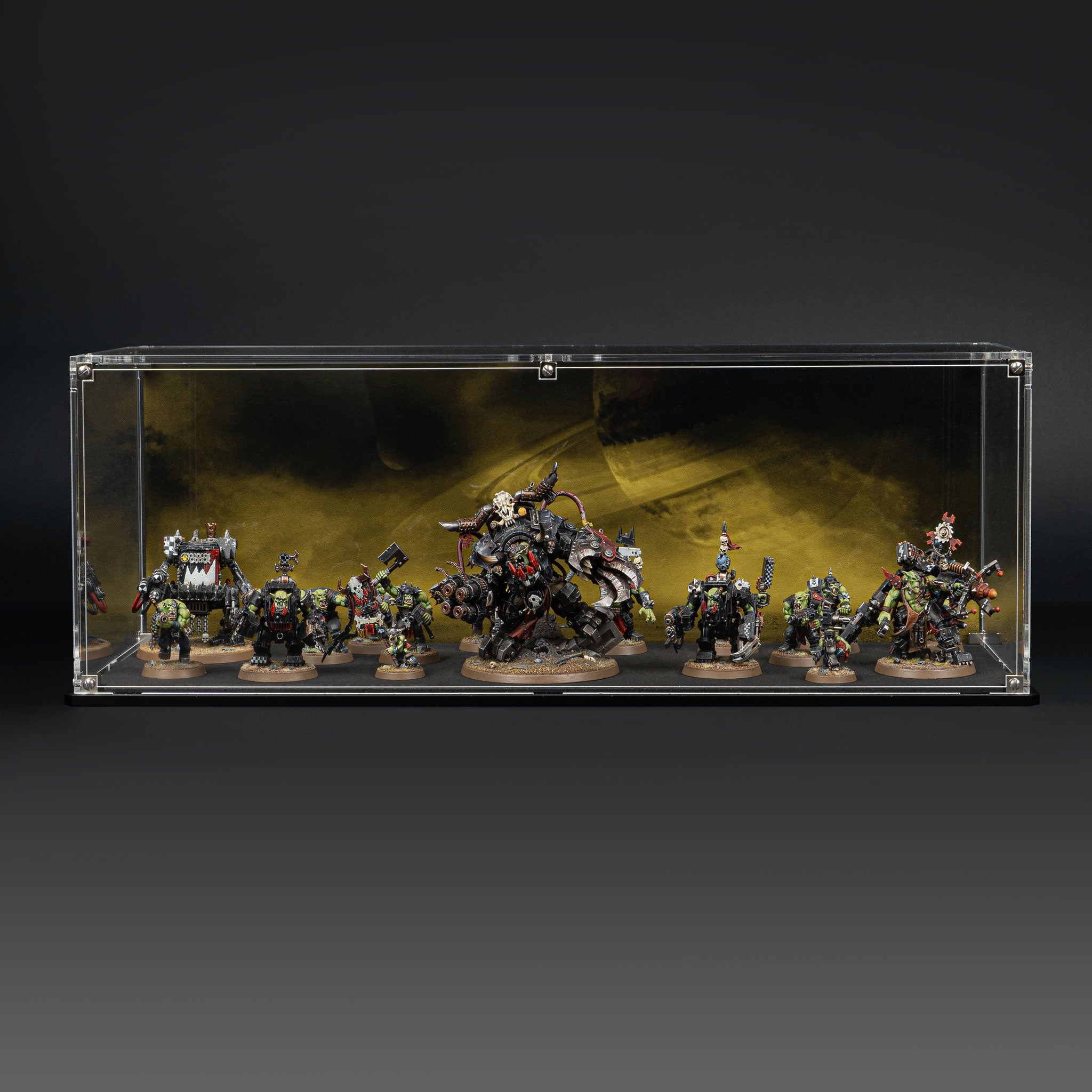 Display Case for Warhammer® Army with Irradiated Wasteland Background