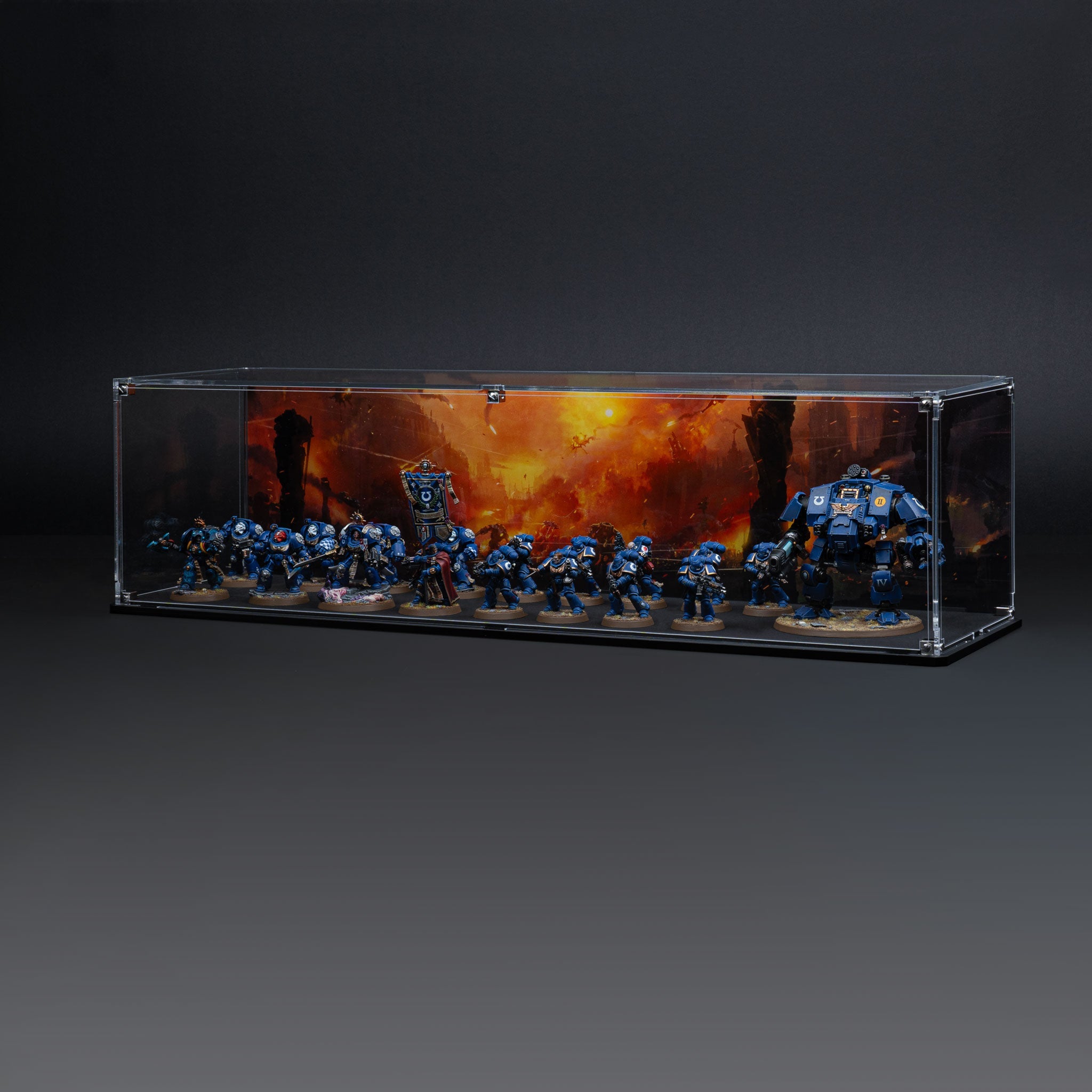 Display Case for Warhammer® Army with Endless War Background