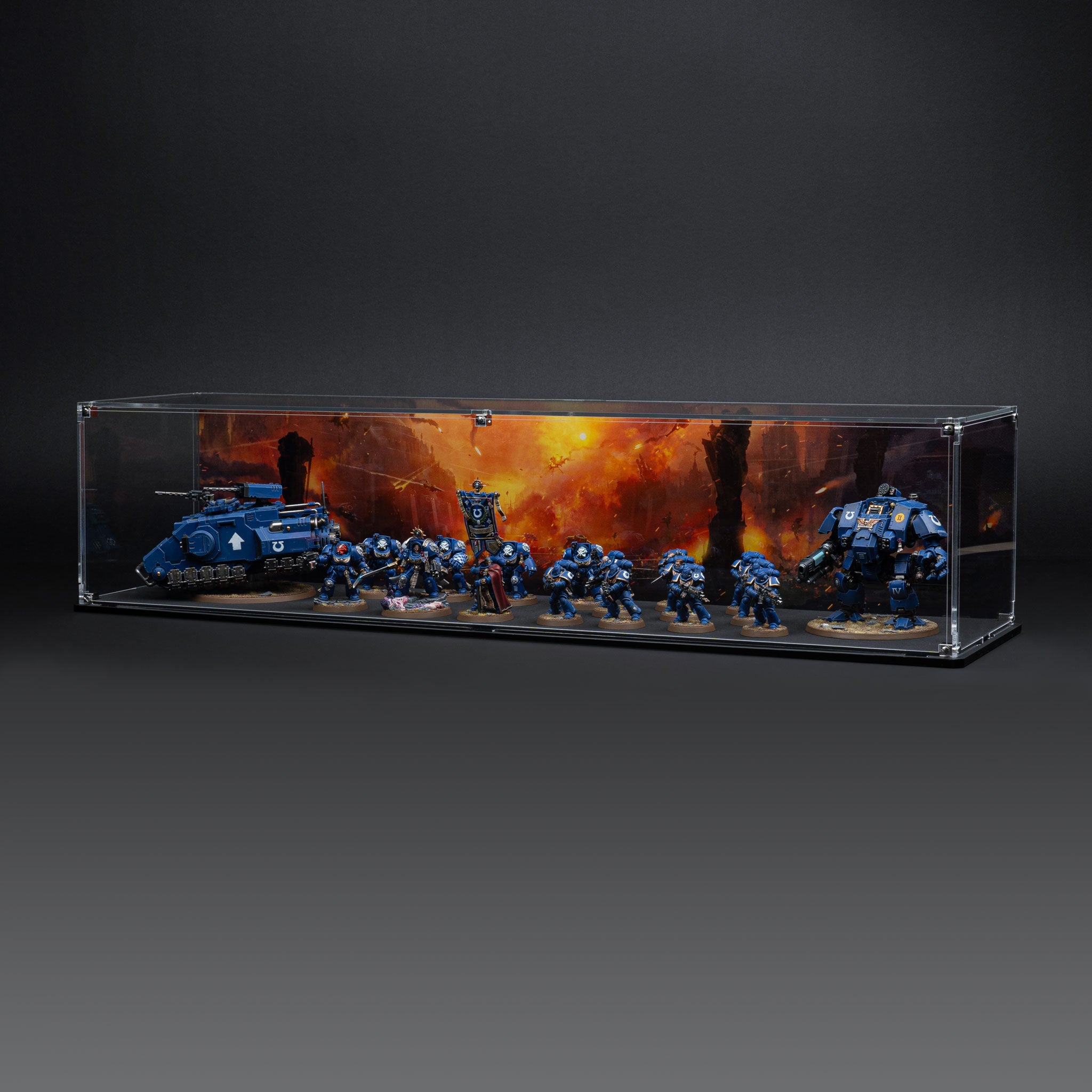Display Case for Warhammer® Army with Endless War Background