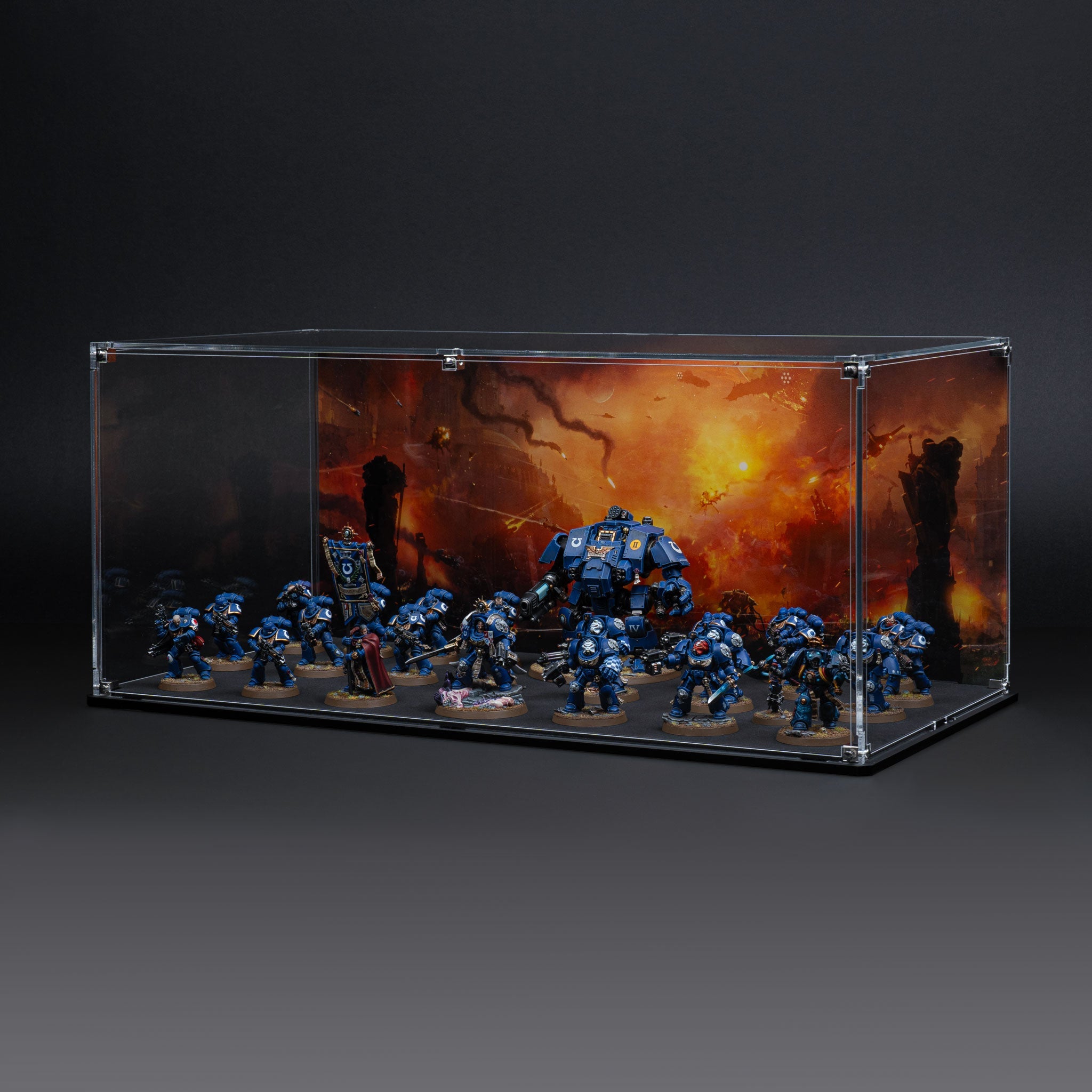 Display Case for Warhammer® Army with Endless War Background