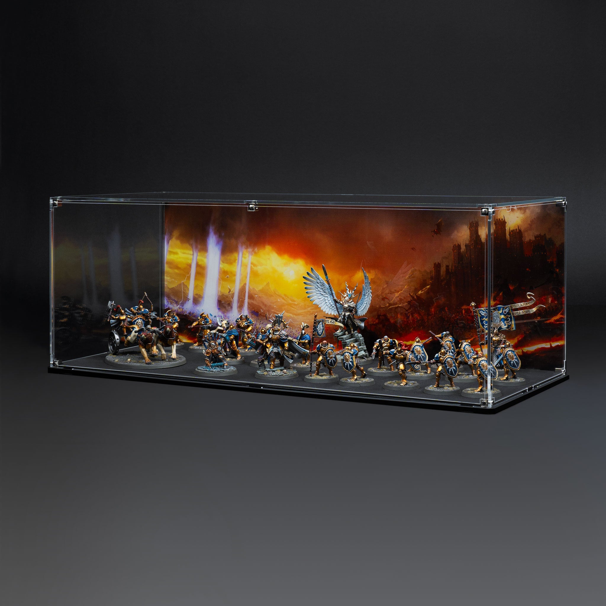 Display Case for Warhammer® Army with Eternal Conflict Background