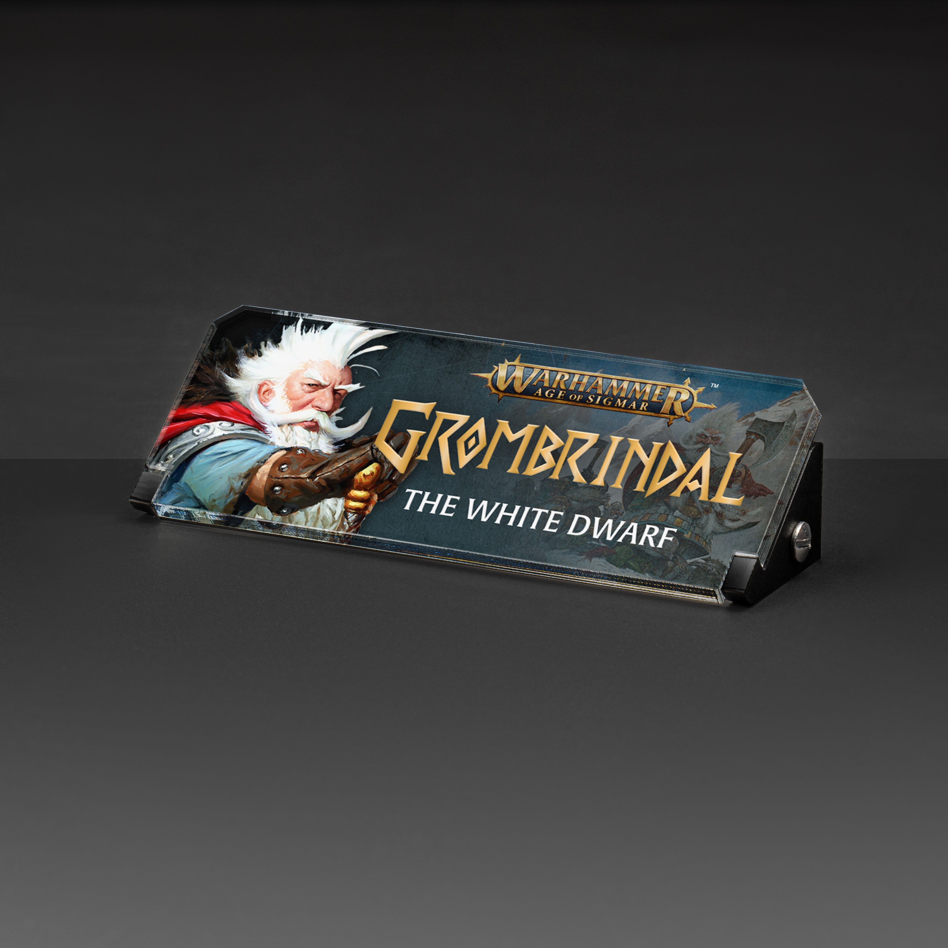 Limited Edition Display Case & Plaque for the Warhammer® Grombrindal Commemorative Anniversary Miniature