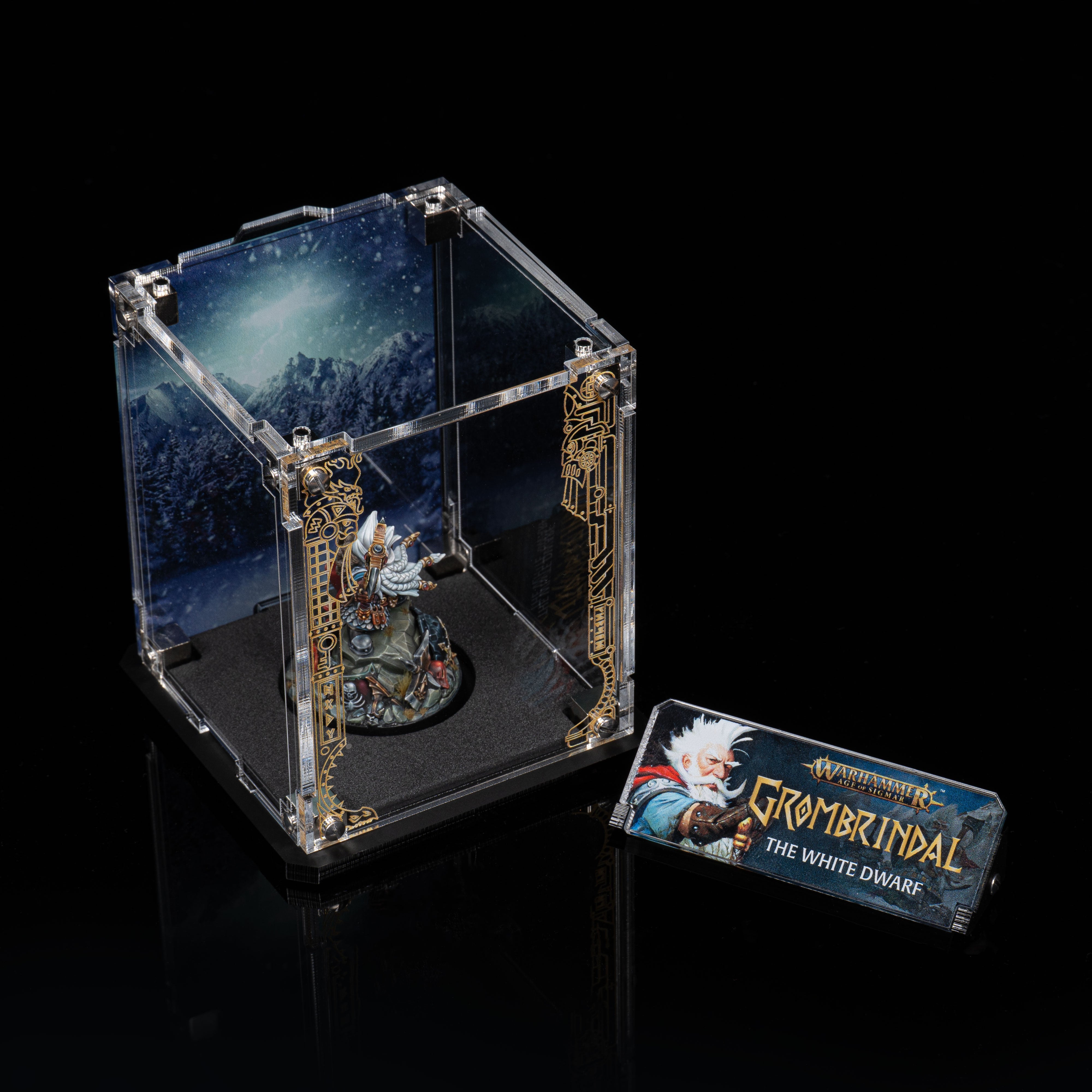 Limited Edition Display Case & Plaque for the Warhammer® Grombrindal Commemorative Anniversary Miniature