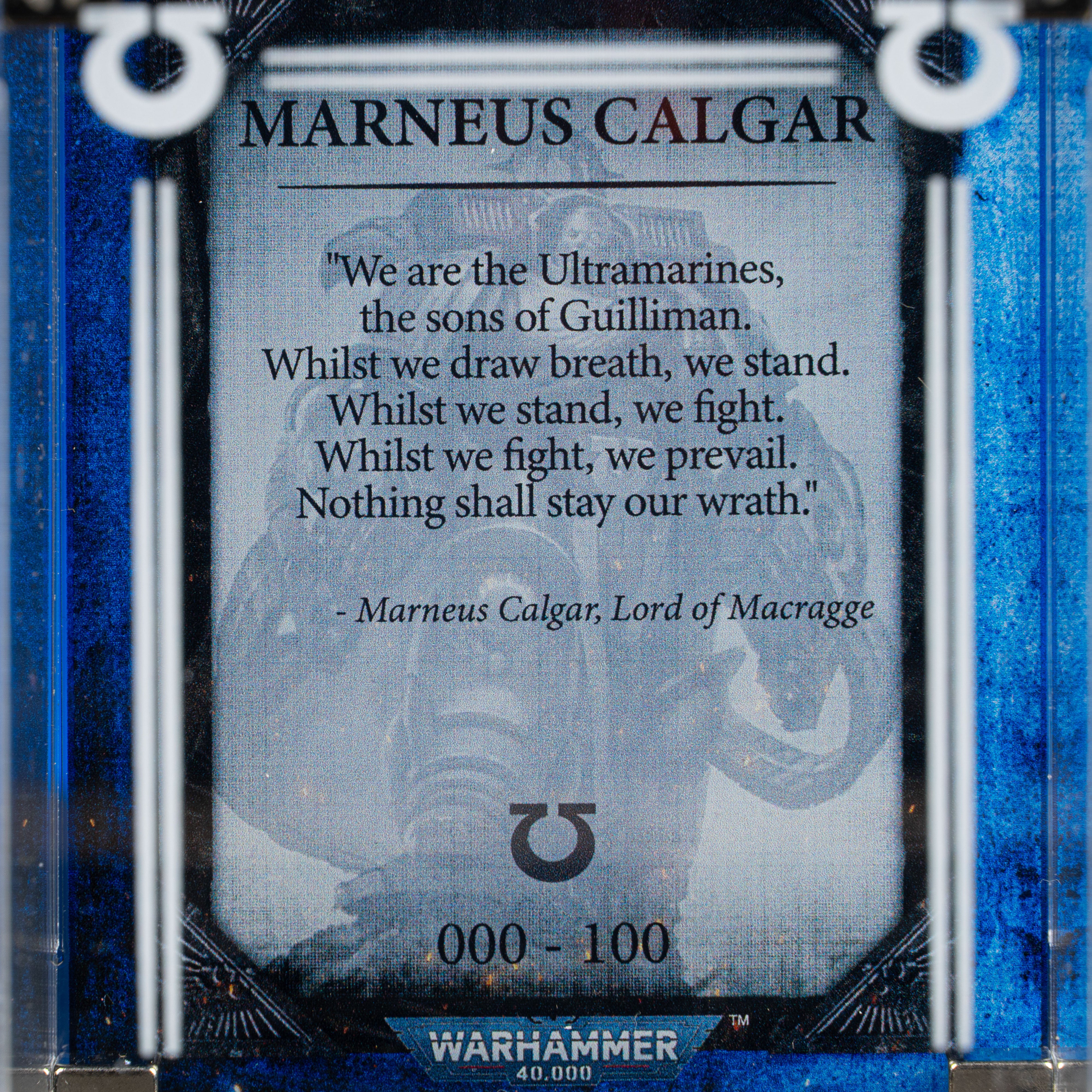Limited Edition Display Case for Warhammer® 40,000 Marneus Calgar in Armour of Antilochus