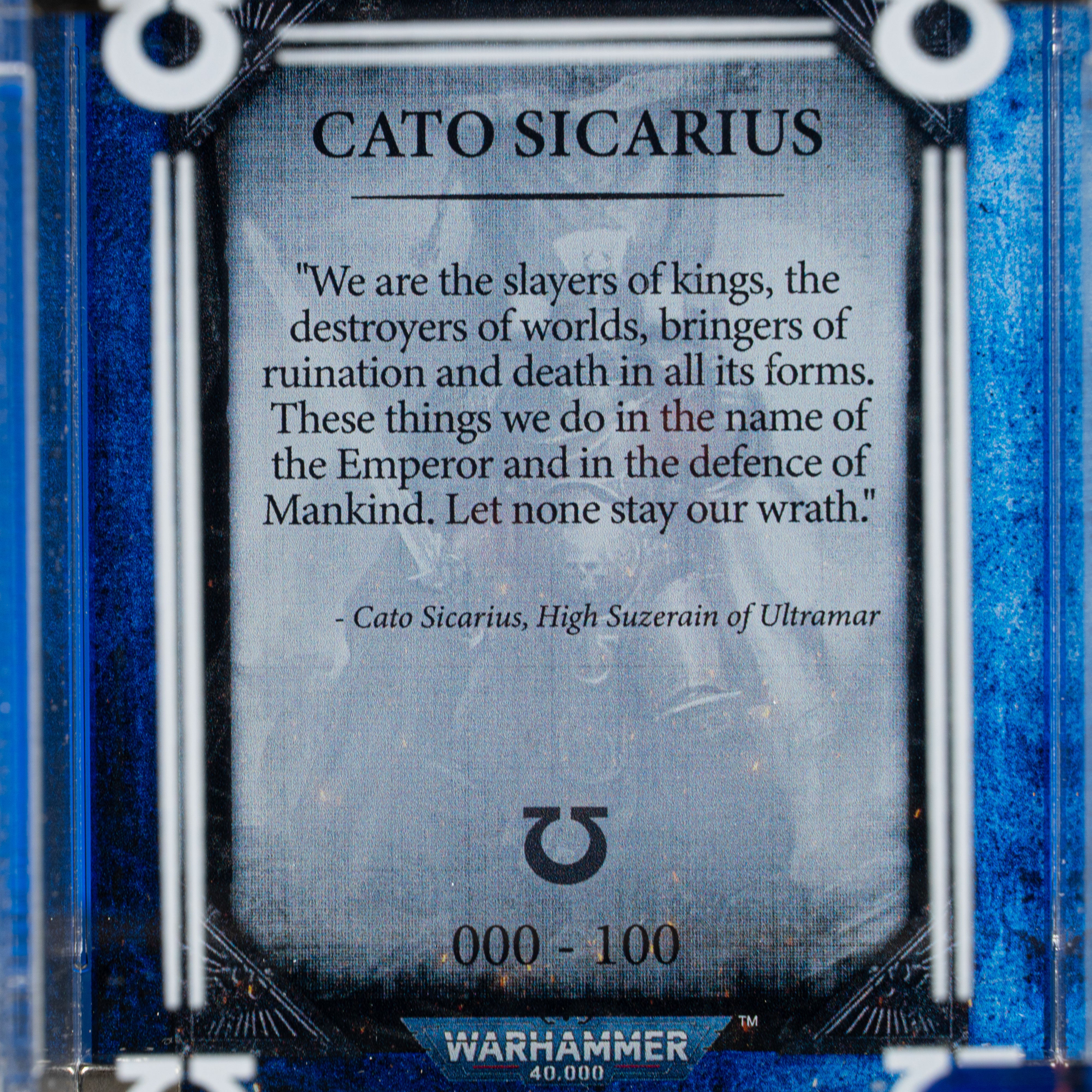 Limited Edition Display Case for Warhammer® 40,000 Cato Sicarius