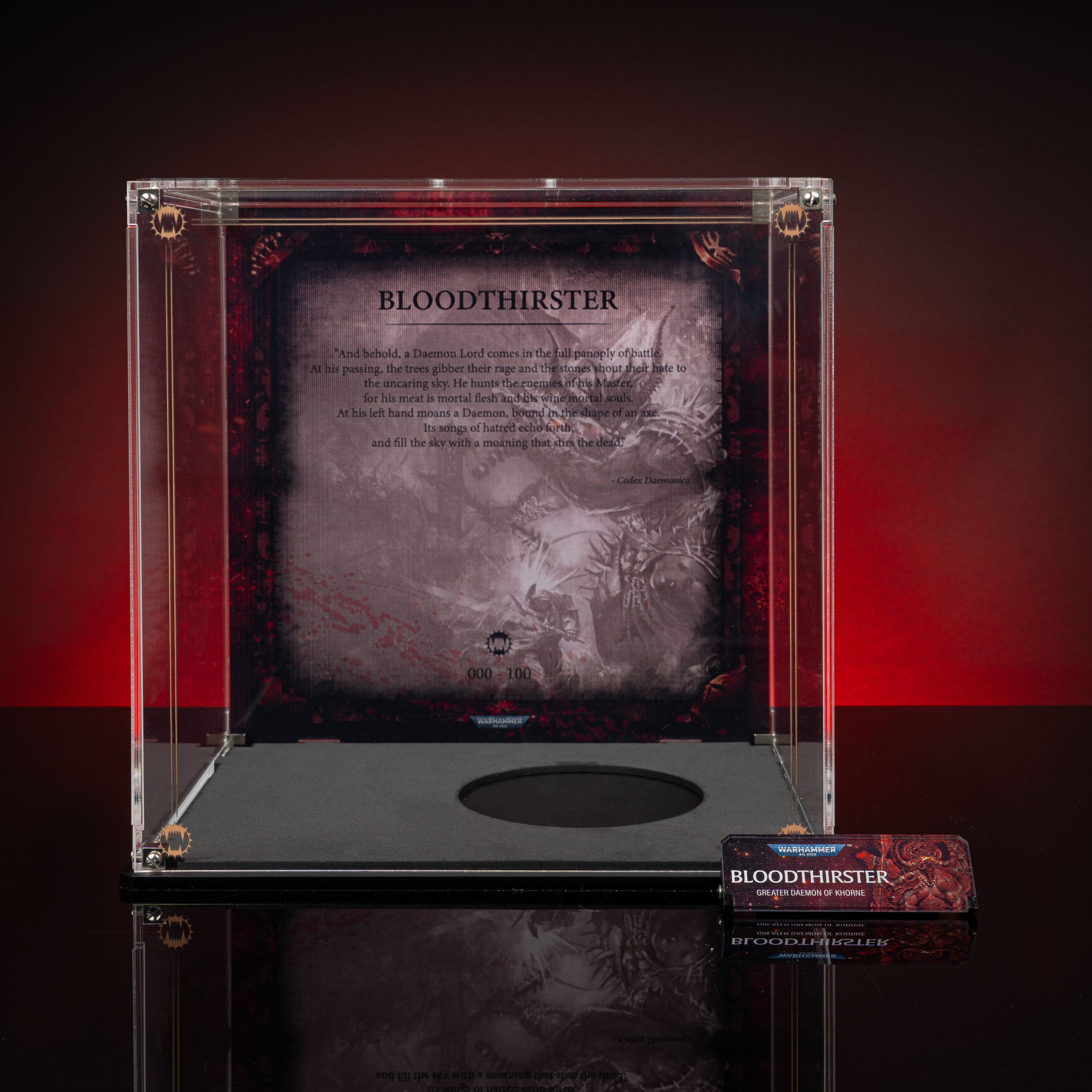 Limited Edition Display Cases for Warhammer® 40,000 World Eaters Miniatures