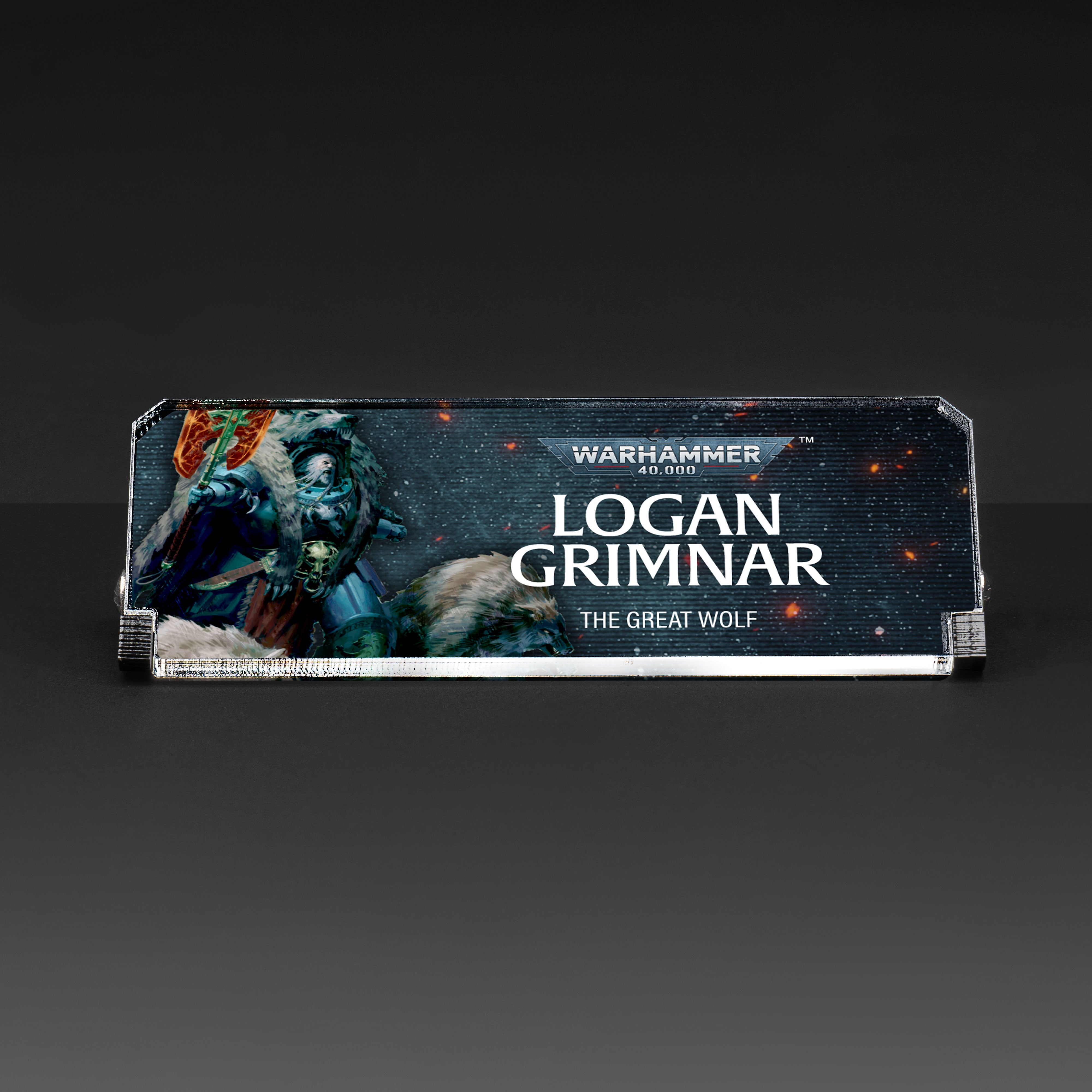 Plaque for Warhammer® 40,000 Logan Grimnar