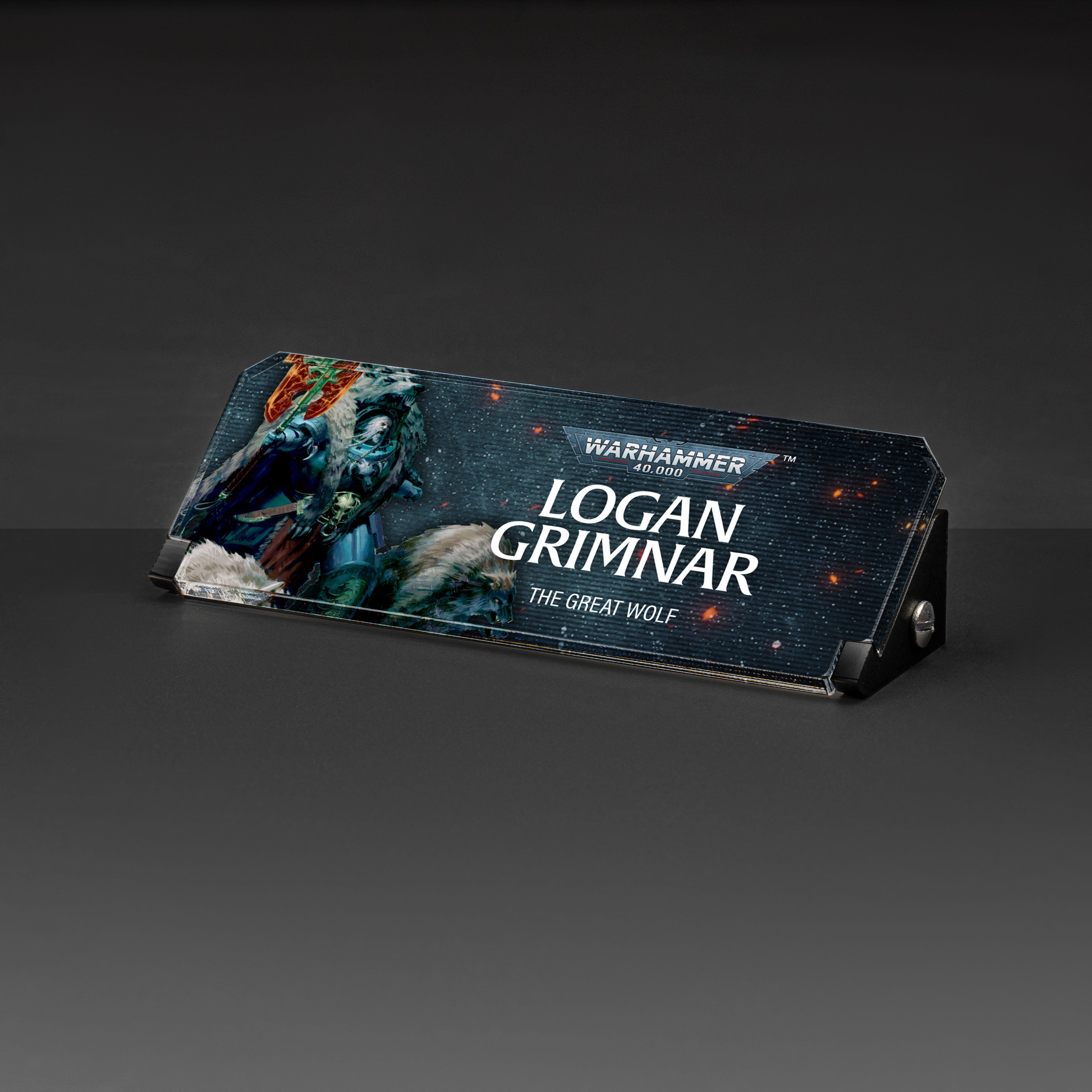 Plaque for Warhammer® 40,000 Logan Grimnar