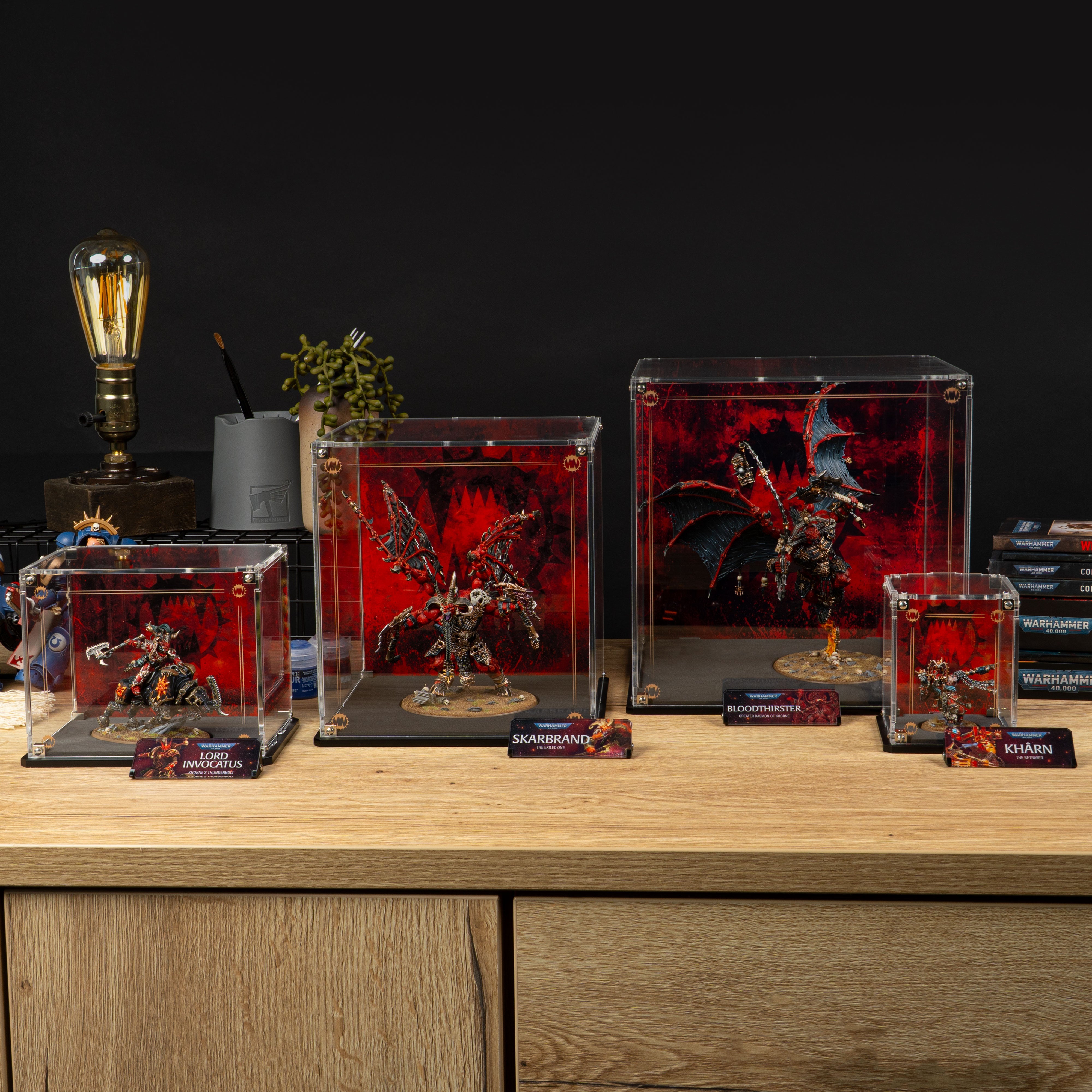 Display Cases for Warhammer® 40,000 World Eaters Miniatures
