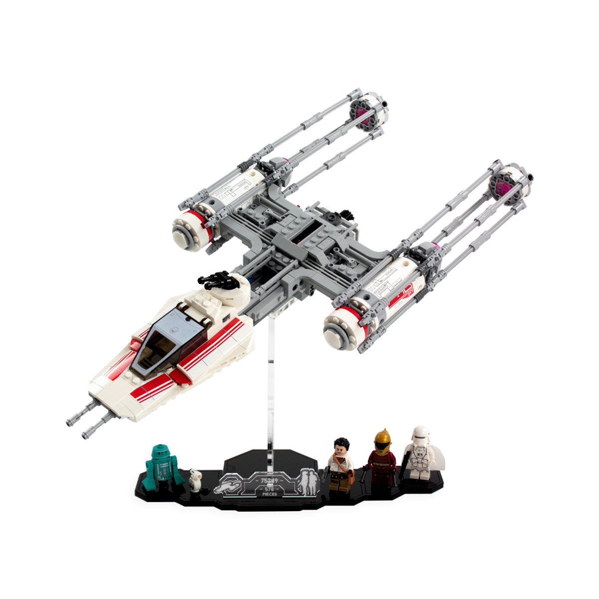 Display Stand for LEGO® Star Wars™ Resistance Y-Wing (75249)