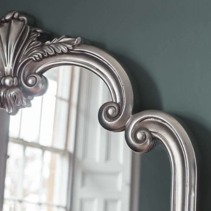 Ballagio Overmantle Mirror in Silver Leaf 104cm x 115cm
