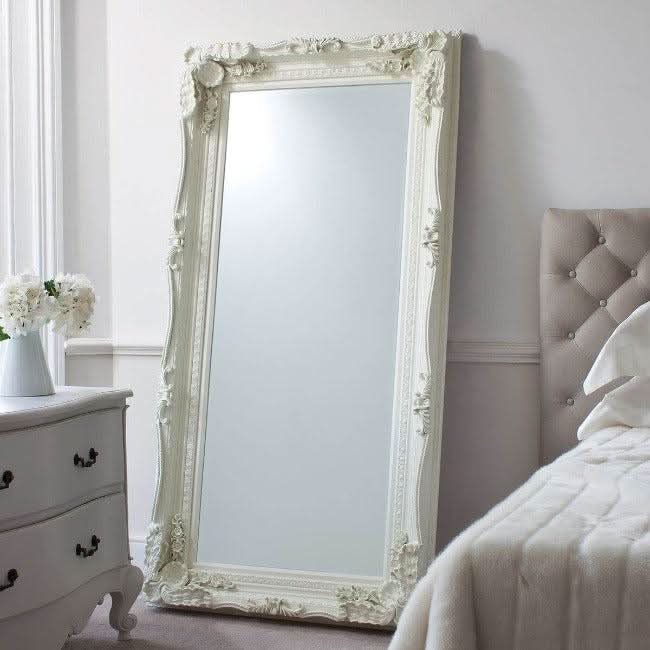 Charles Leaner Mirror in Cream 176cm x 90cm