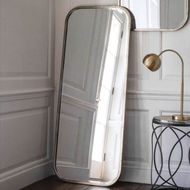 Distressed Champagne Leaner Mirror