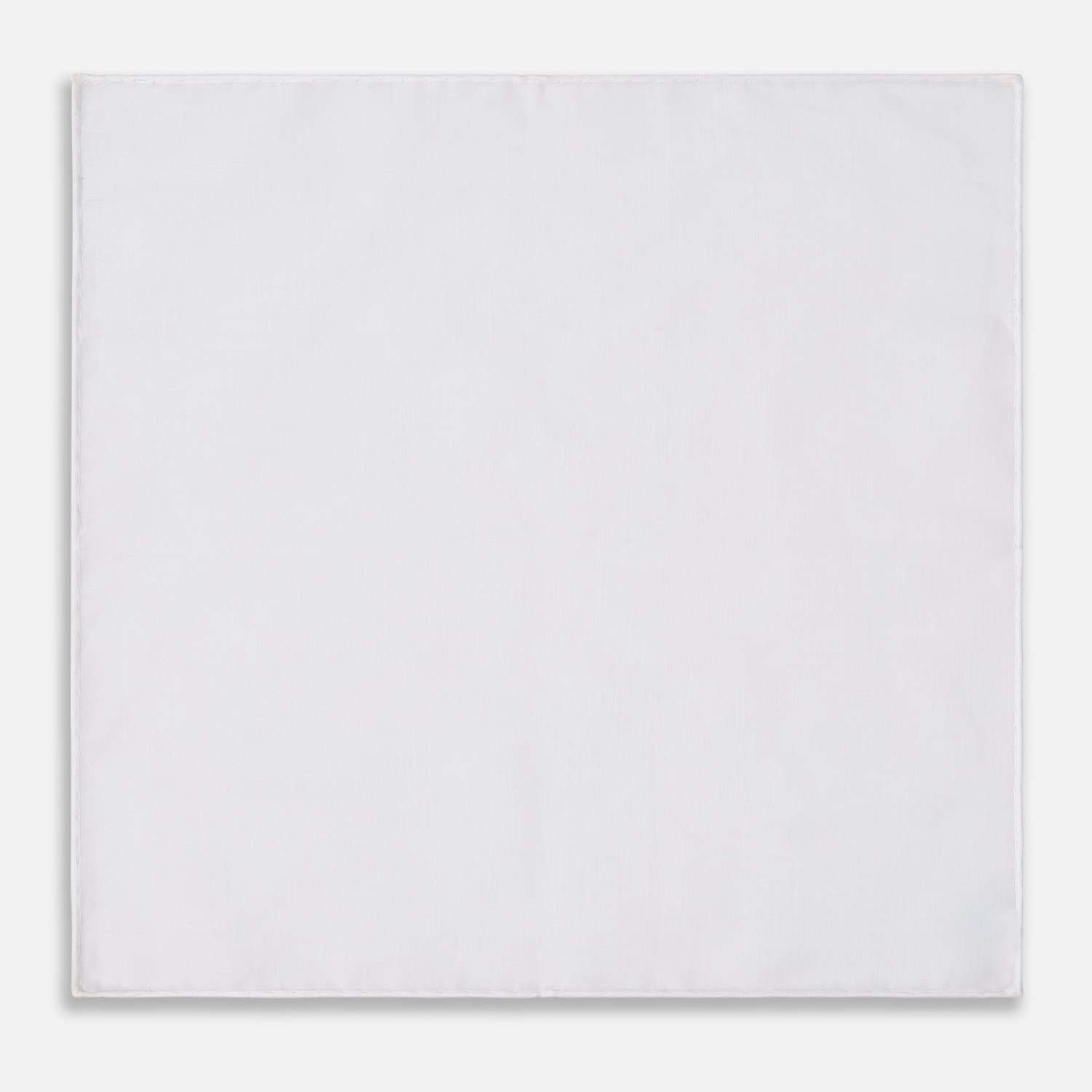 James Bond White Voile Pocket Square - By Turnbull & Asser