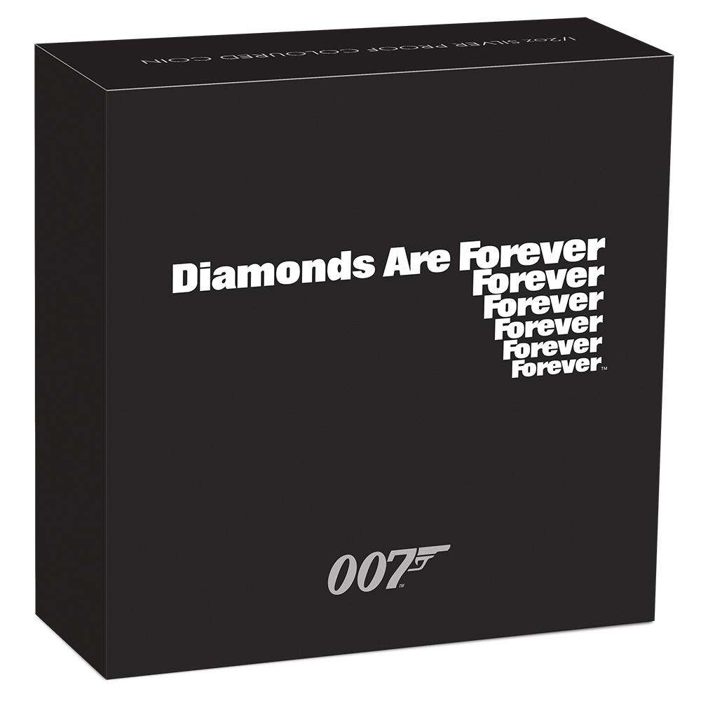 James Bond Diamonds Are Forever 1/2 oz Silver Proof Coin - By The Perth Mint