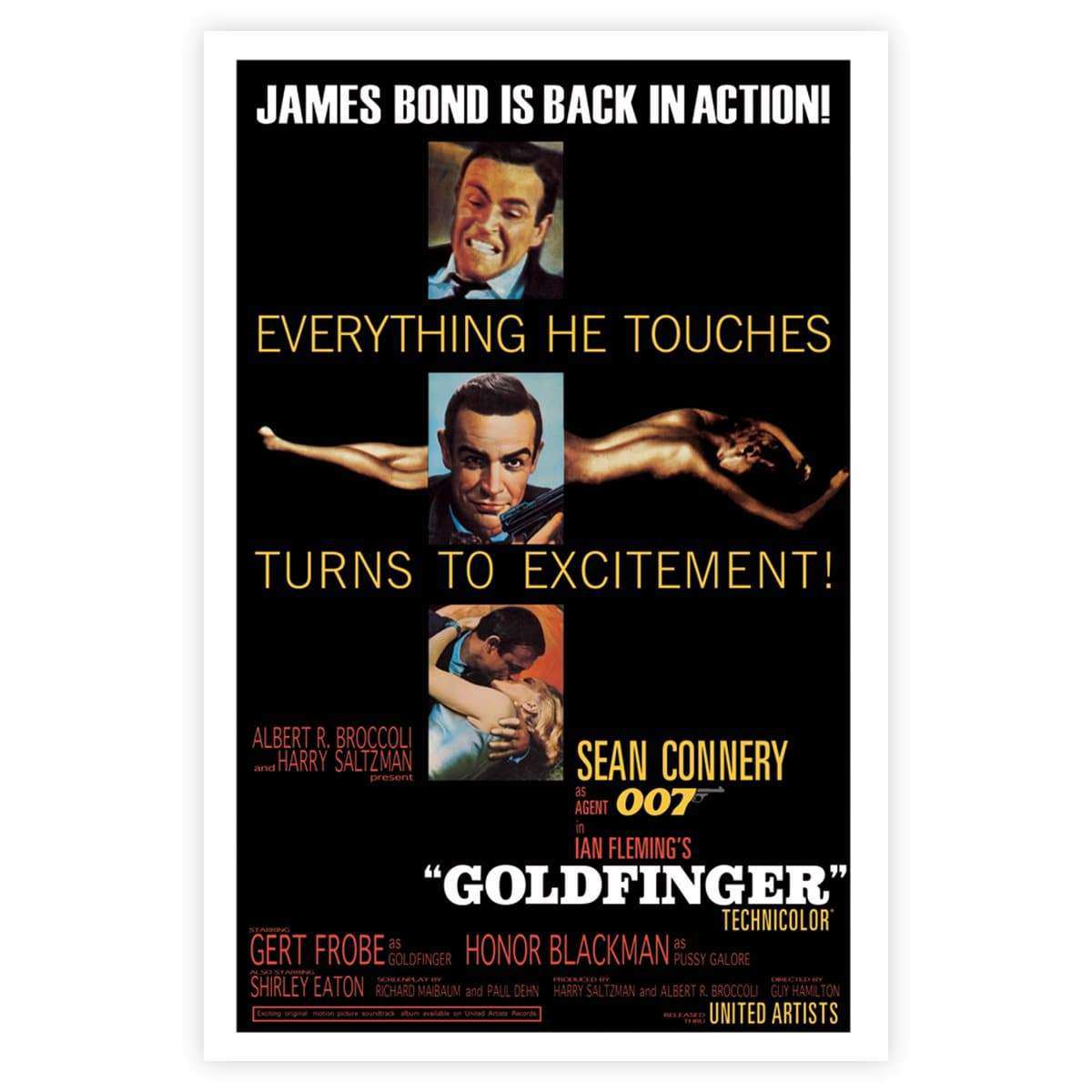 James Bond Goldfinger Poster - Excitement Edition