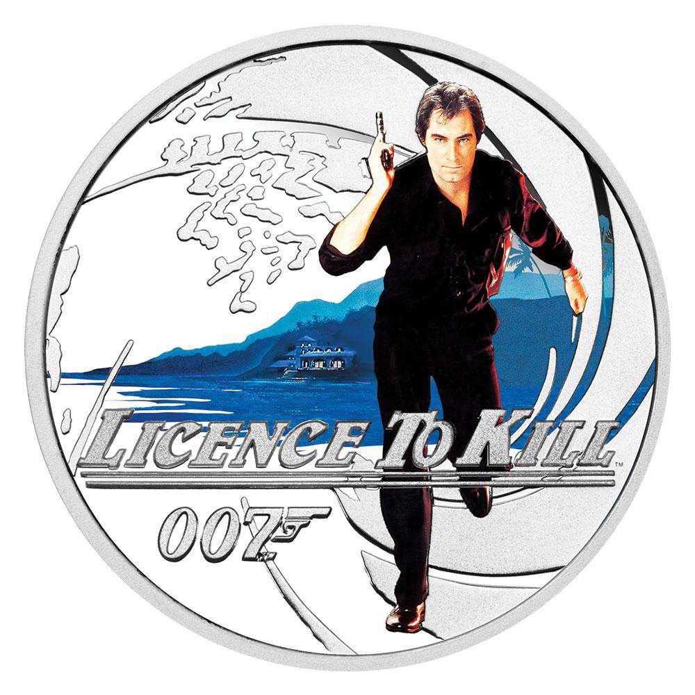 James Bond Licence To Kill 1/2 oz Silver Proof Coin - By The Perth Mint