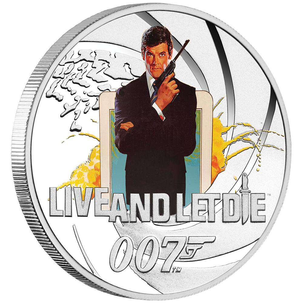 James Bond Live And Let Die 1/2 oz Silver Proof Coin - By The Perth Mint