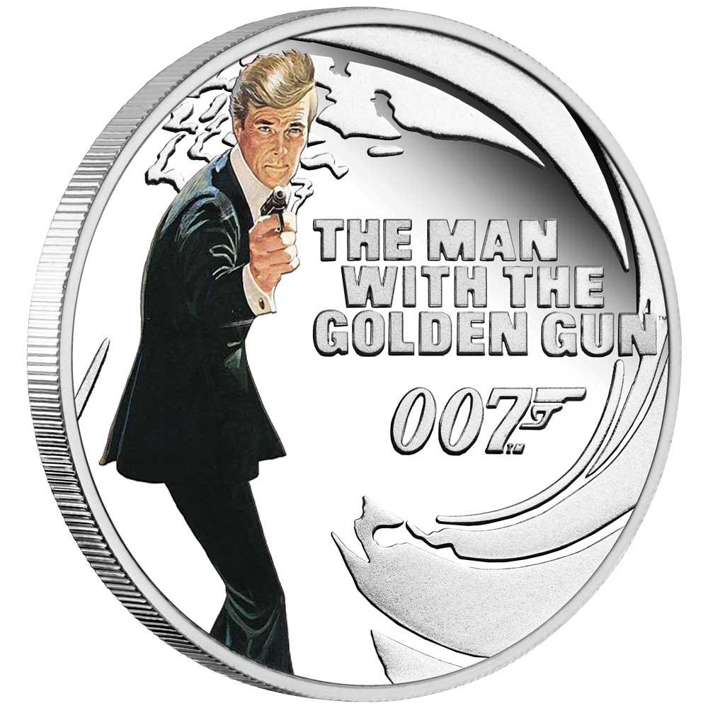 James Bond The Man With The Golden Gun 1/2 oz Silver Proof Coin - By The Perth Mint