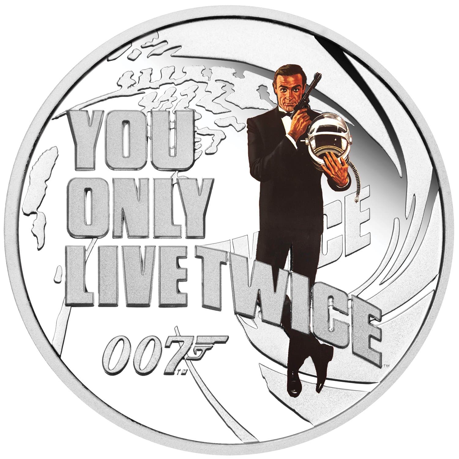 James Bond You Only Live Twice 1/2 oz Silver Proof Coin - By The Perth Mint