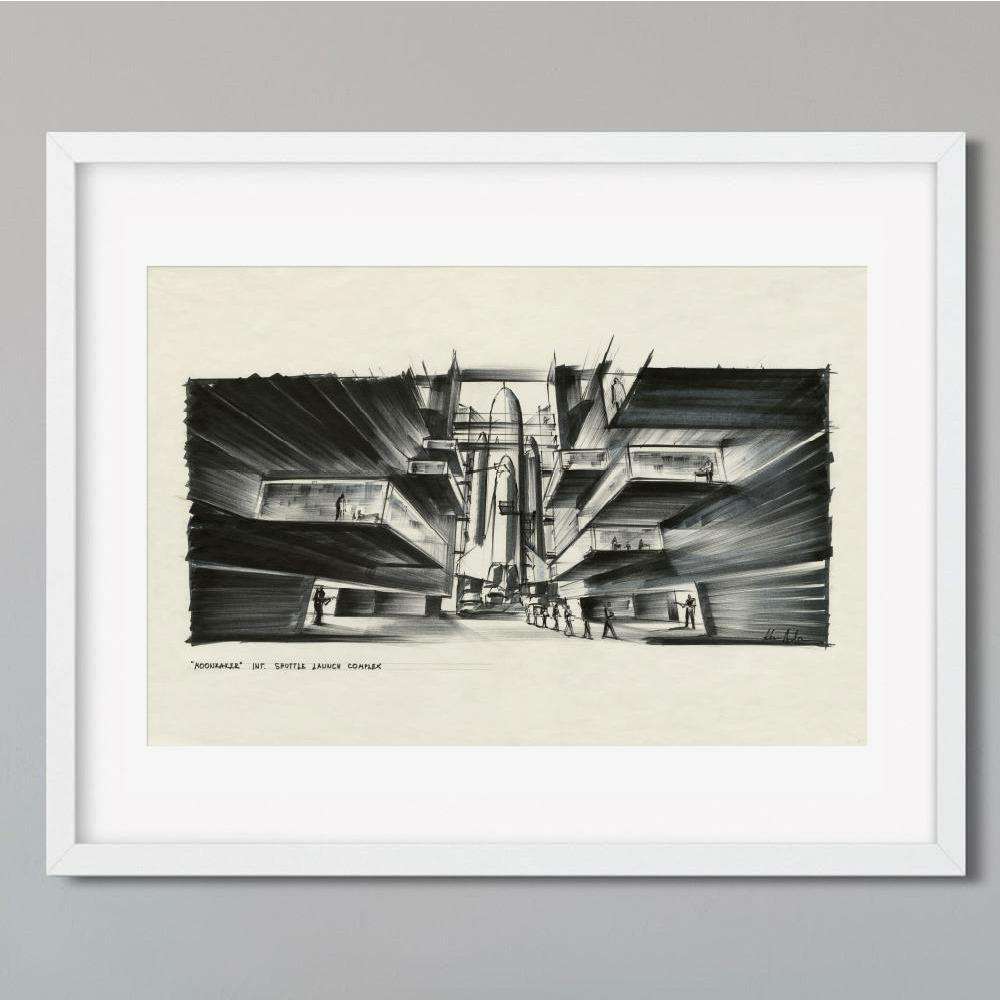James Bond Ken Adam Space Shuttle Art Print - Moonraker Numbered Edition (Unframed)
