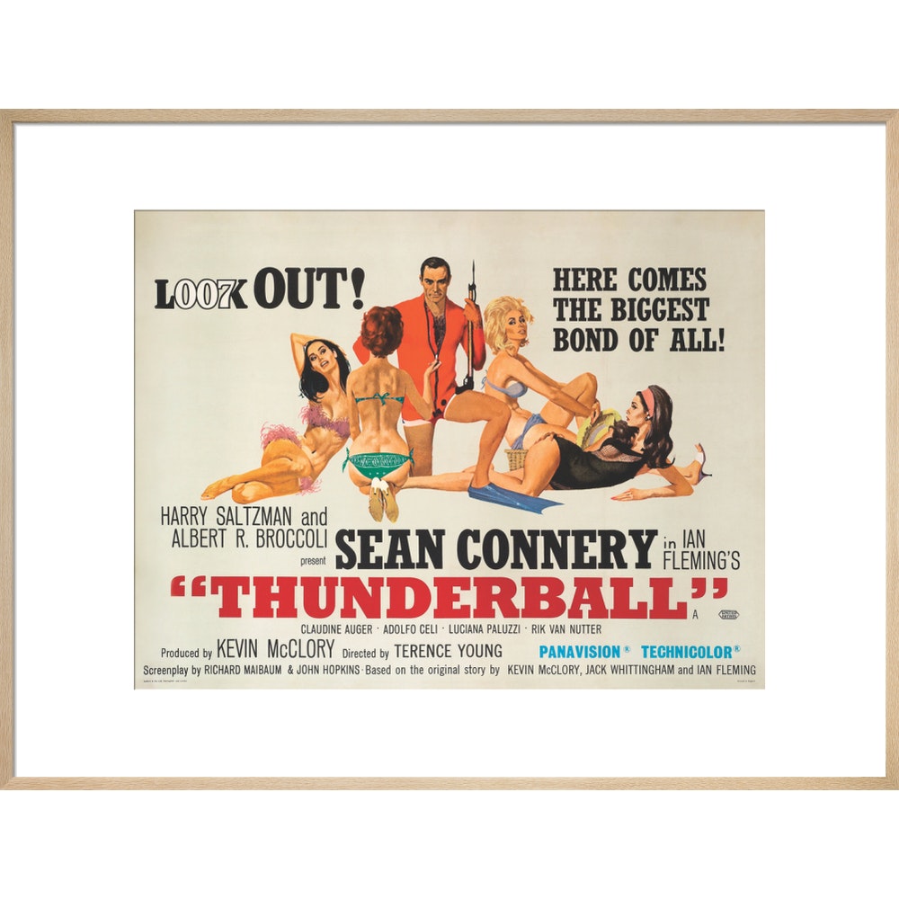 James Bond Thunderball Framed Art Print - By King & McGaw