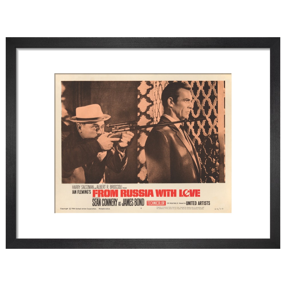 James Bond From Russia With Love Lobby Card Framed Art Print - By King & McGaw