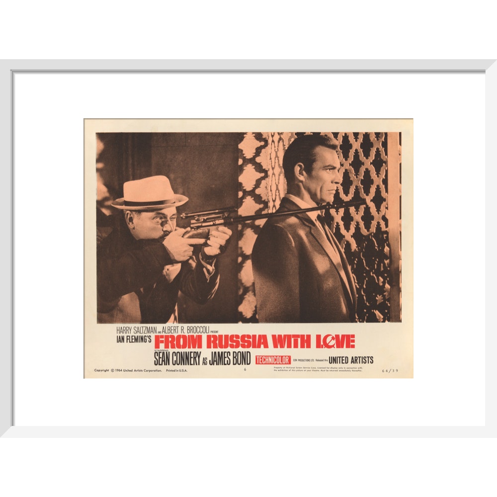 James Bond From Russia With Love Lobby Card Framed Art Print - By King & McGaw