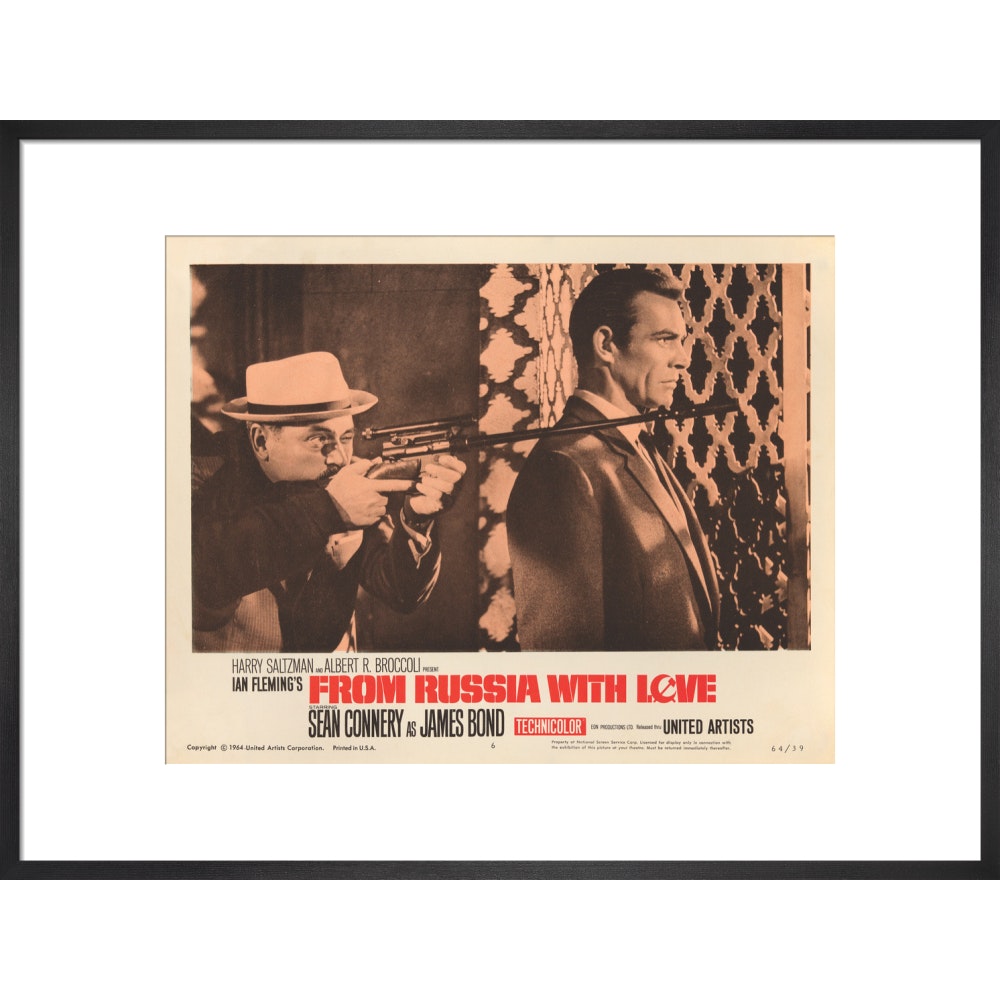 James Bond From Russia With Love Lobby Card Framed Art Print - By King & McGaw