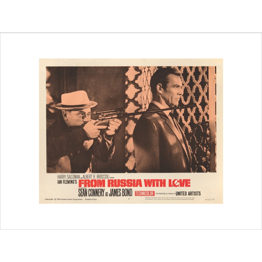 James Bond From Russia With Love Lobby Card Framed Art Print - By King & McGaw