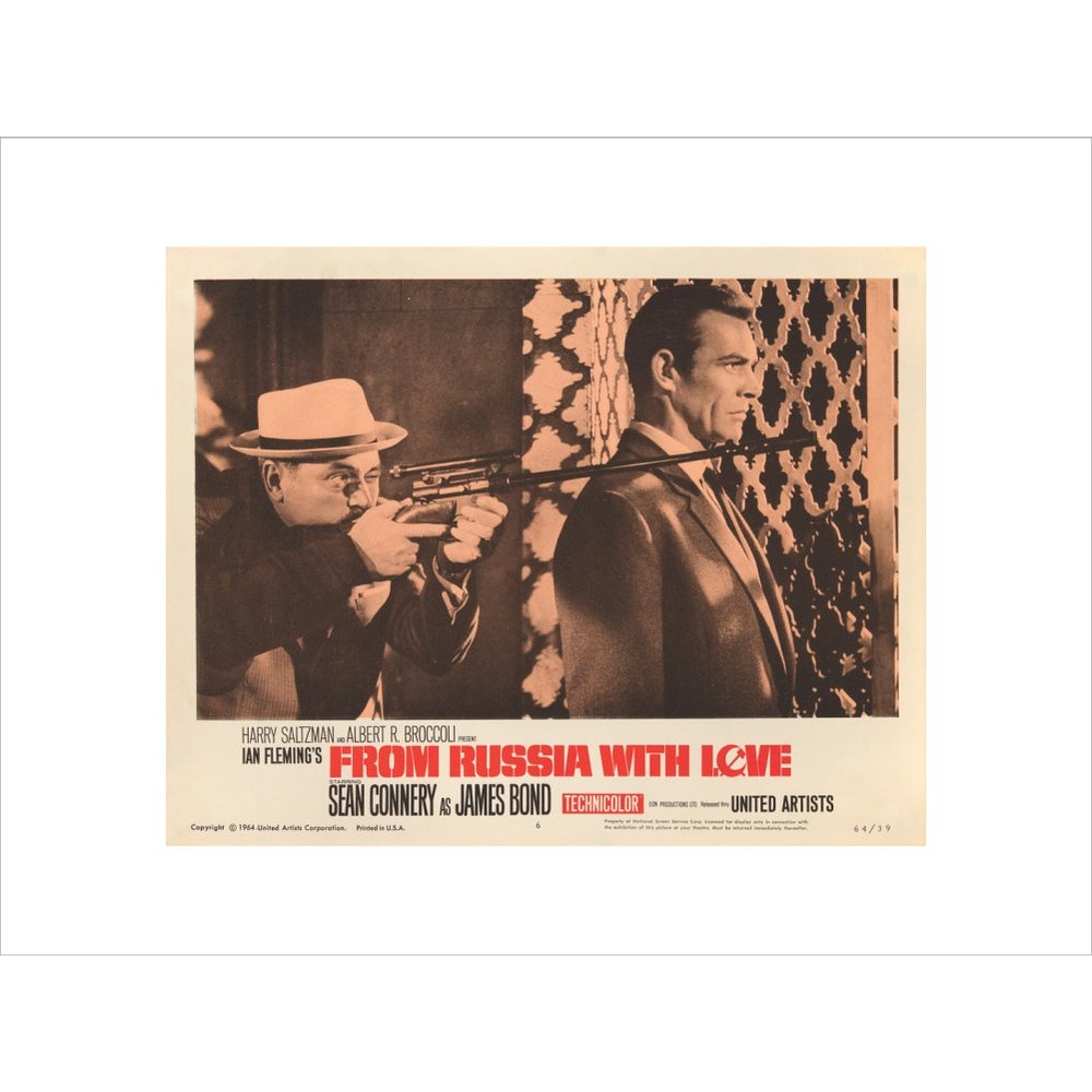 James Bond From Russia With Love Lobby Card Framed Art Print - By King & McGaw