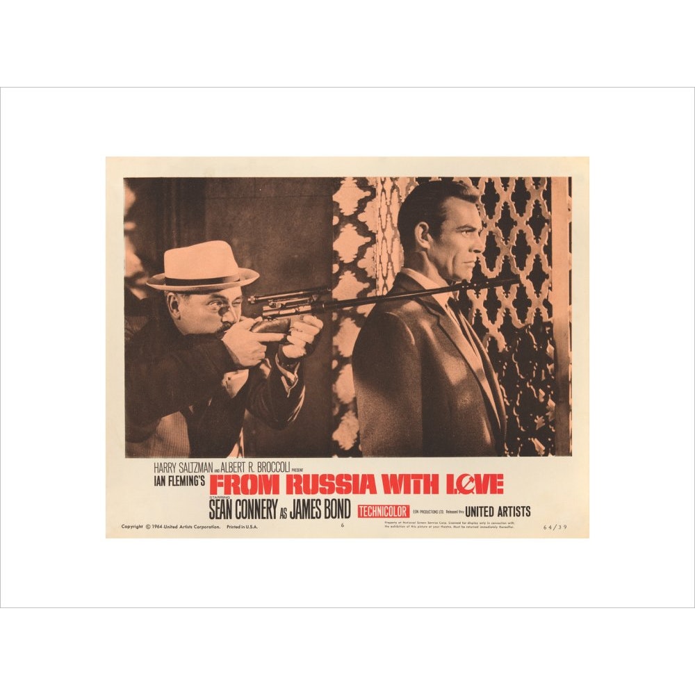 James Bond From Russia With Love Lobby Card Framed Art Print - By King & McGaw