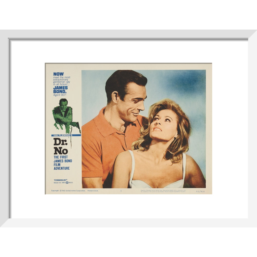 James Bond Dr. No Lobby Card Framed Art Print - By King & McGaw