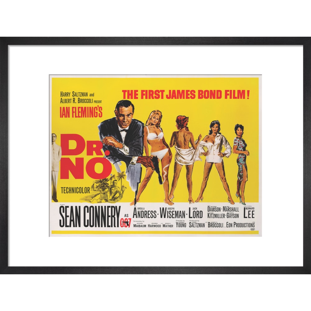 James Bond Dr. No Framed Art Print - By King & McGaw