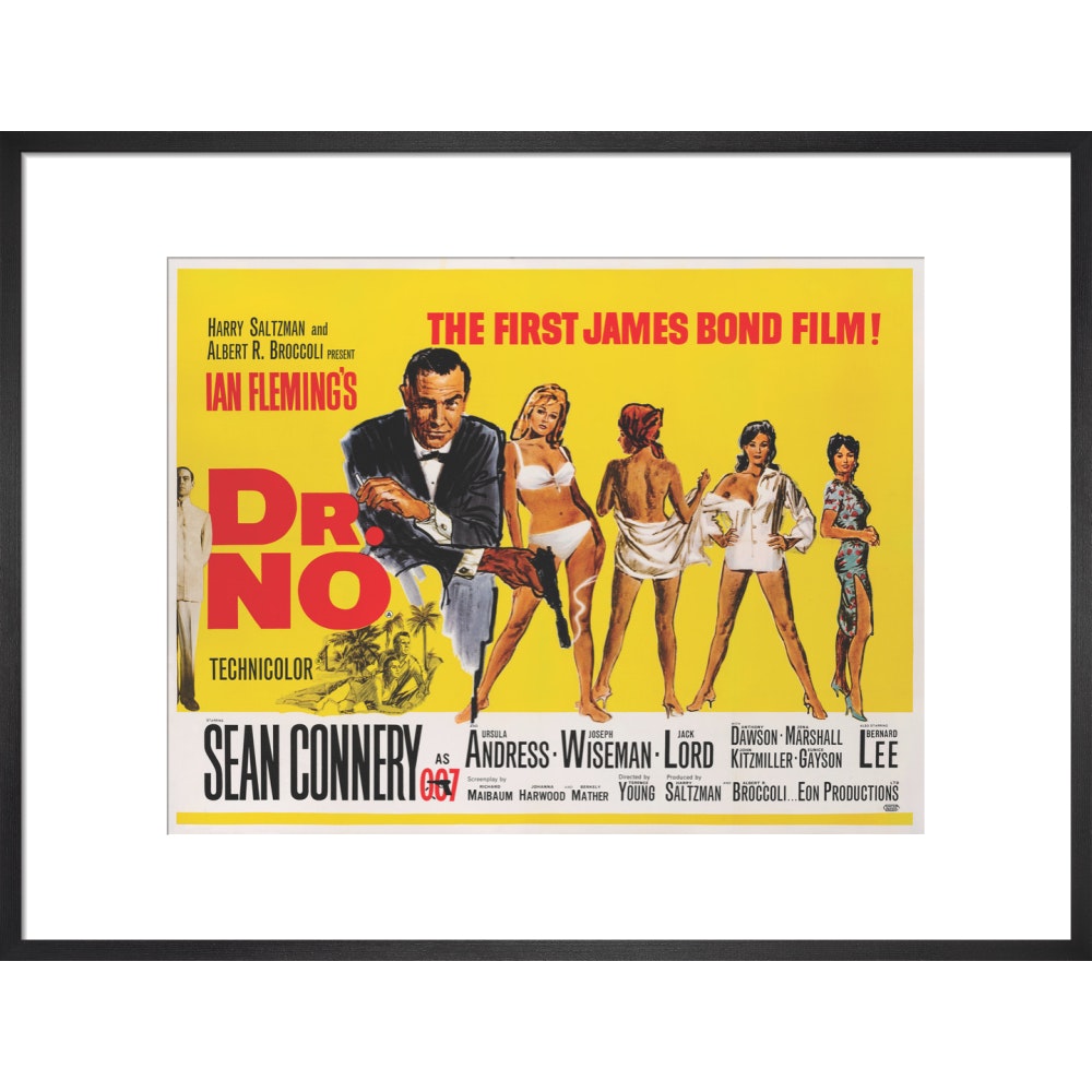 James Bond Dr. No Framed Art Print - By King & McGaw