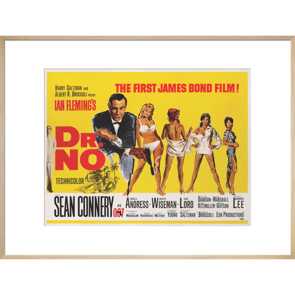 James Bond Dr. No Framed Art Print - By King & McGaw