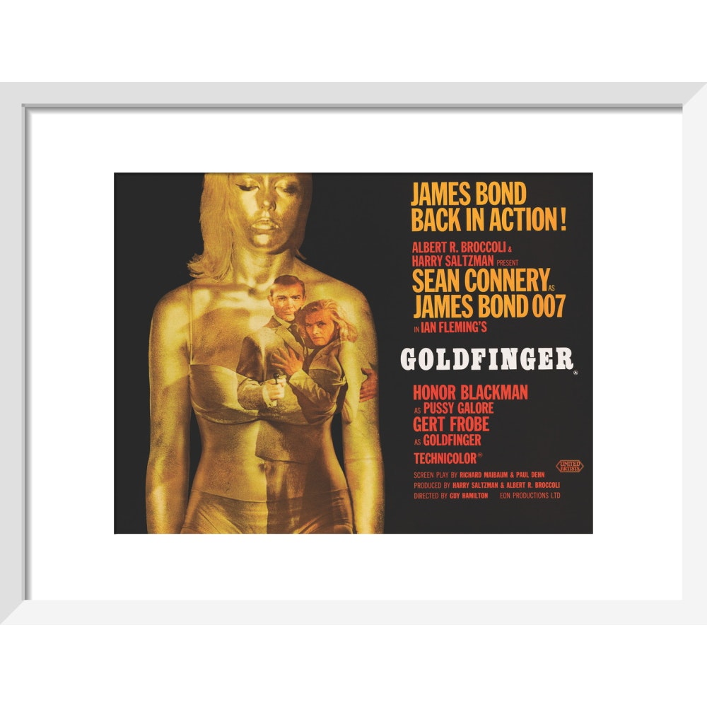 James Bond Goldfinger Framed Art Print - By King & McGaw