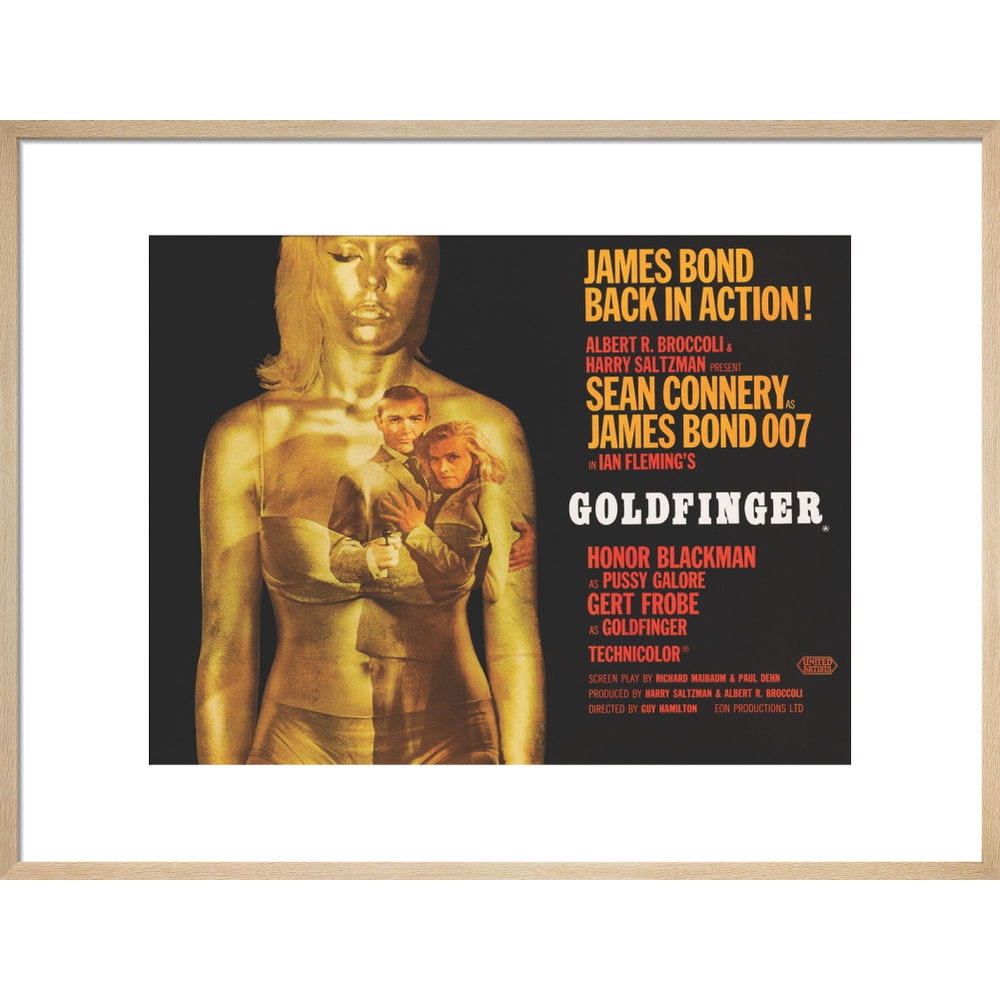 James Bond Goldfinger Framed Art Print - By King & McGaw