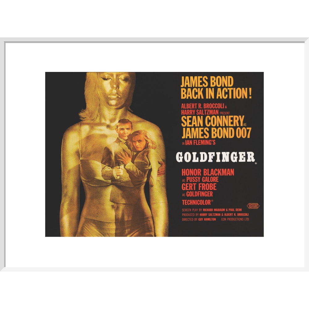 James Bond Goldfinger Framed Art Print - By King & McGaw