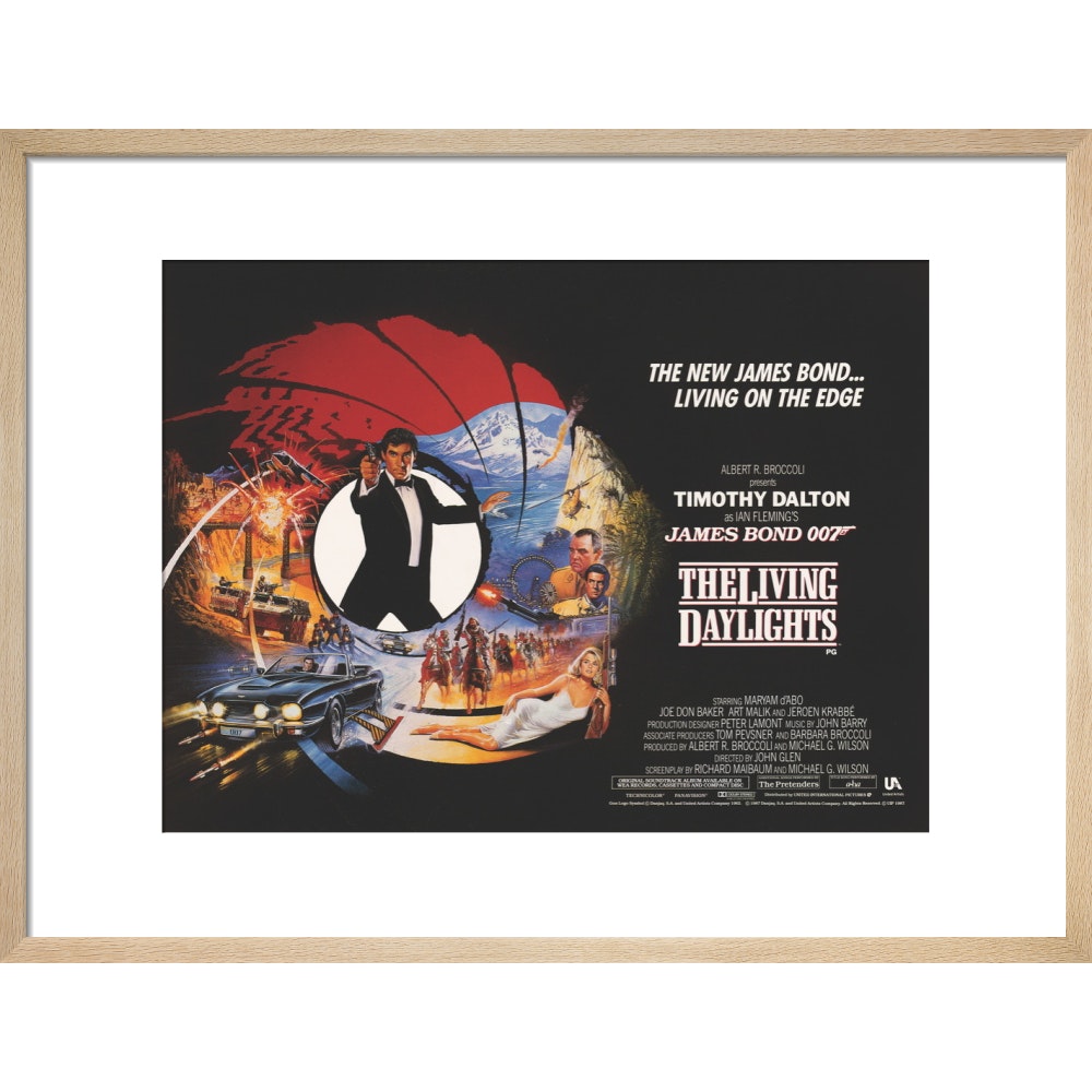 James Bond The Living Daylights Framed Art Print - By King & McGaw