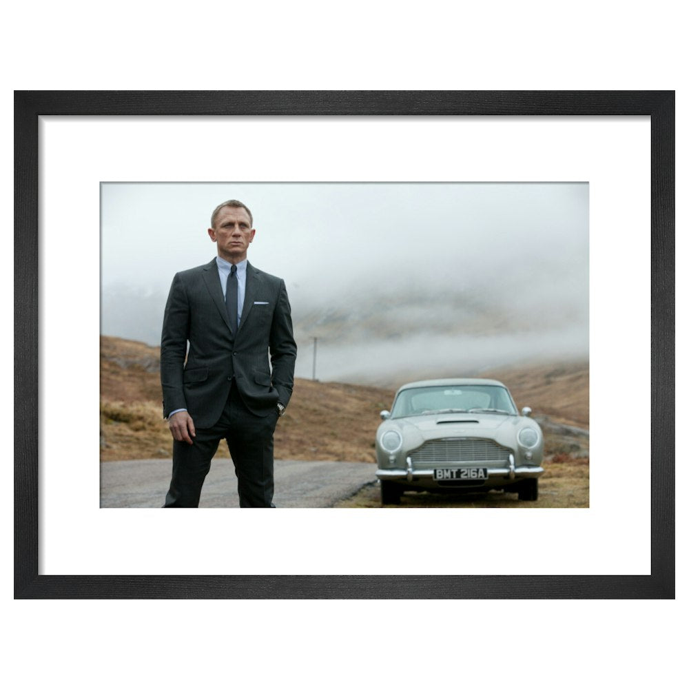 James Bond Skyfall 007 & DB5 Framed Art Print - By King & McGaw