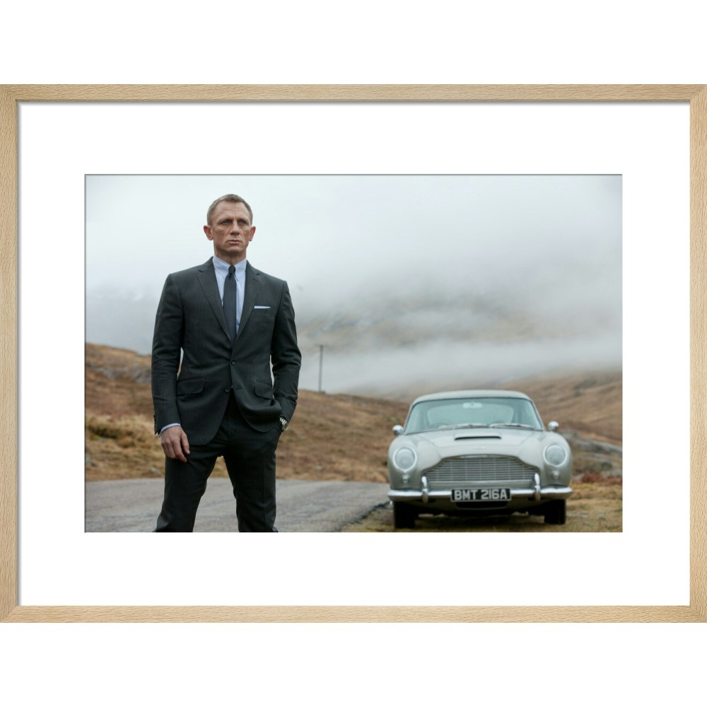 James Bond Skyfall 007 & DB5 Framed Art Print - By King & McGaw